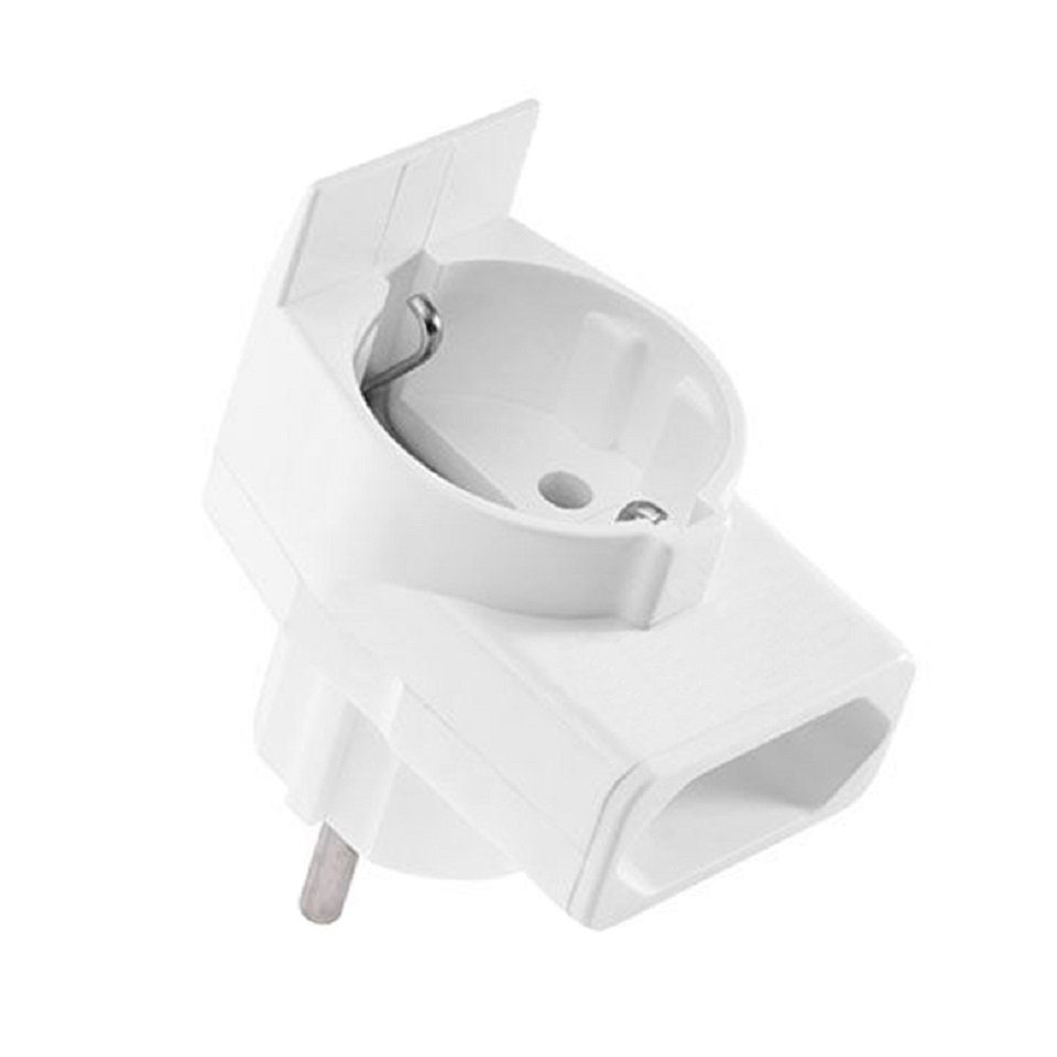 WIR elektronik Combi-Duplex-Stecker Steckernetzteil (mit 1 Eurostecker & 1 Schutzkontaktstecker, ohne Kontrolllampe)