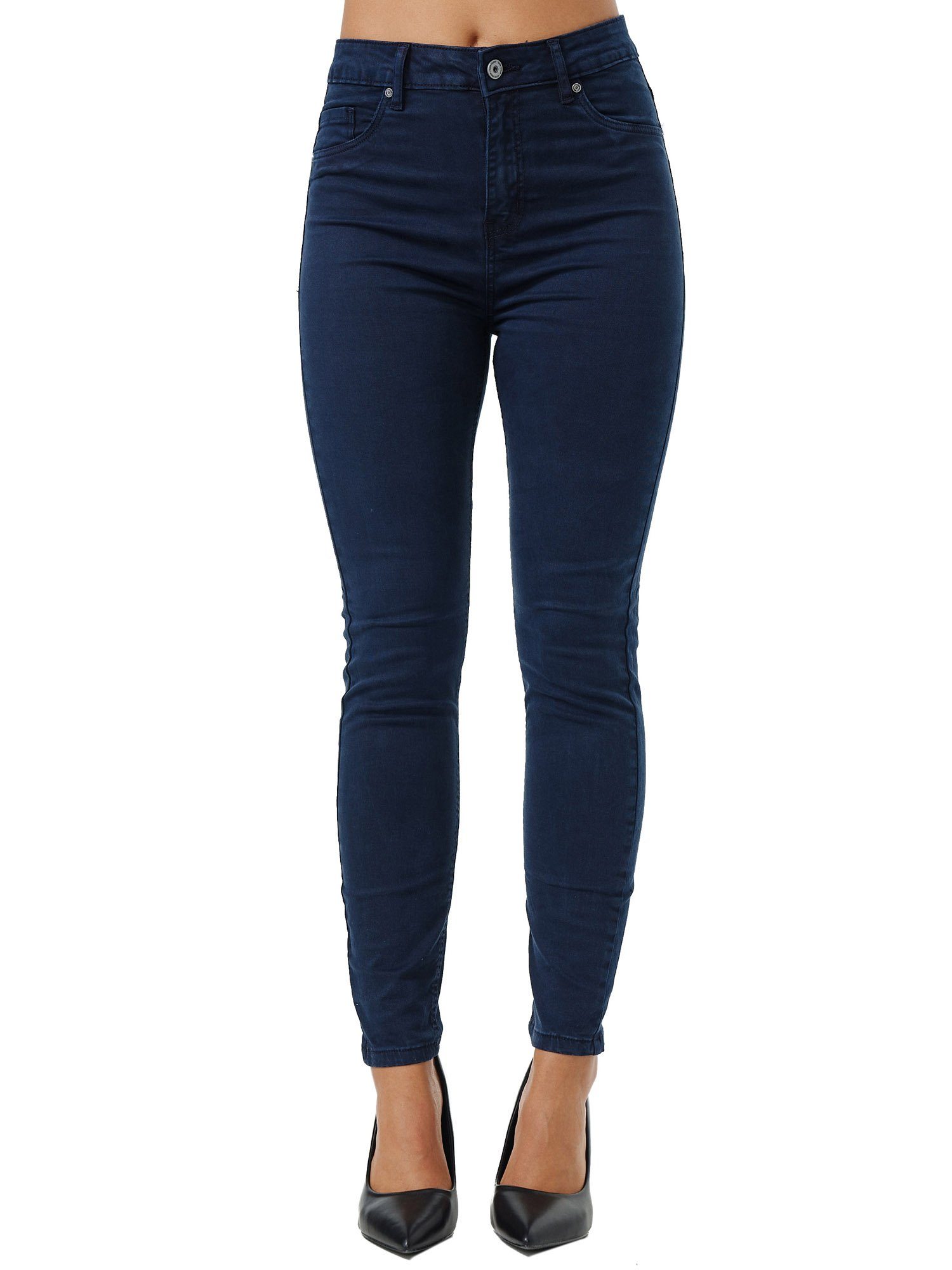 Tazzio Skinny-fit-Jeans F103 Damen High Rise Jeanshose navy