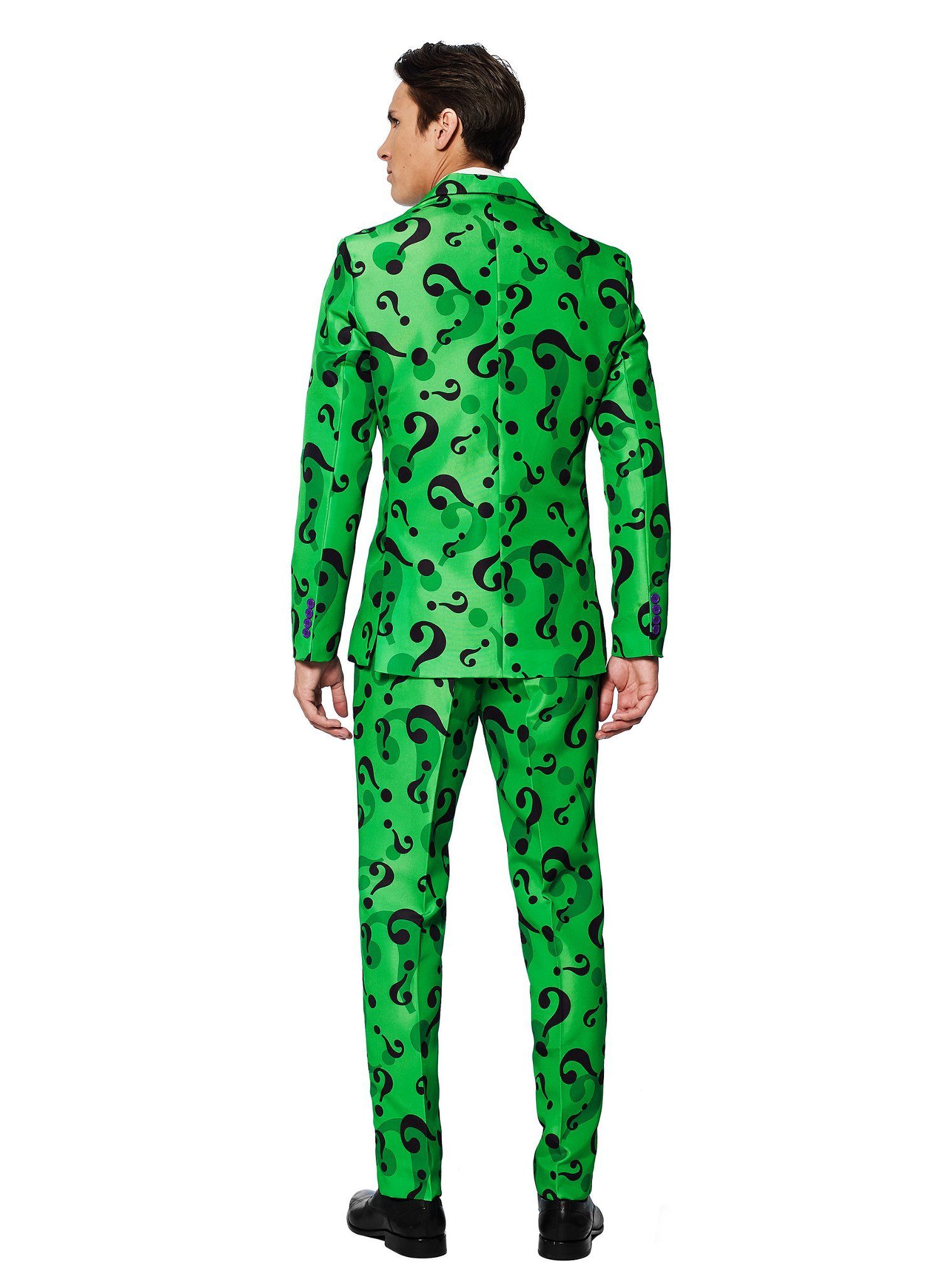 SuitMeister Partyanzug The Riddler Kostüm Anzug - für Karneval Halloween, Da bleibt keine Frage offen: cooler Anzug für schräge Schurken