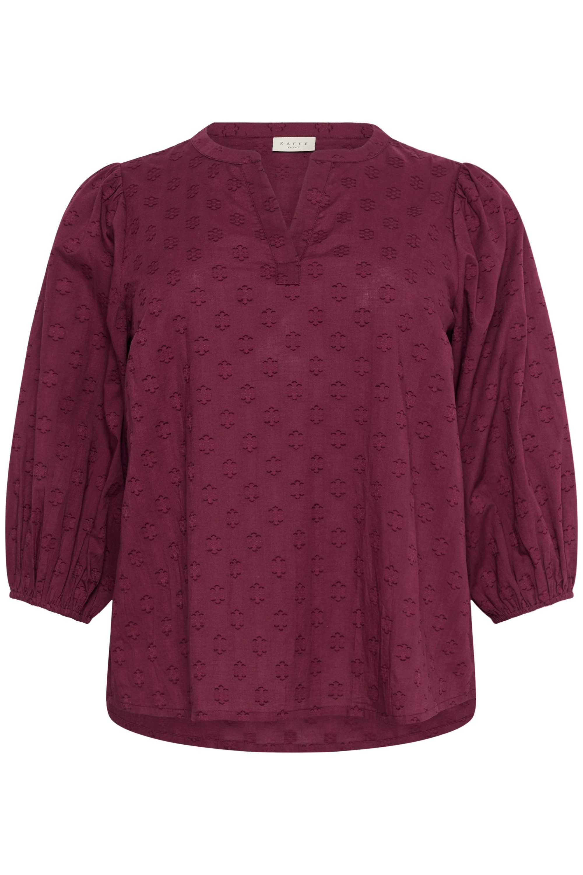 KAFFE Curve Langarmbluse Langarm-Bluse KCloulou Große günstig online kaufen