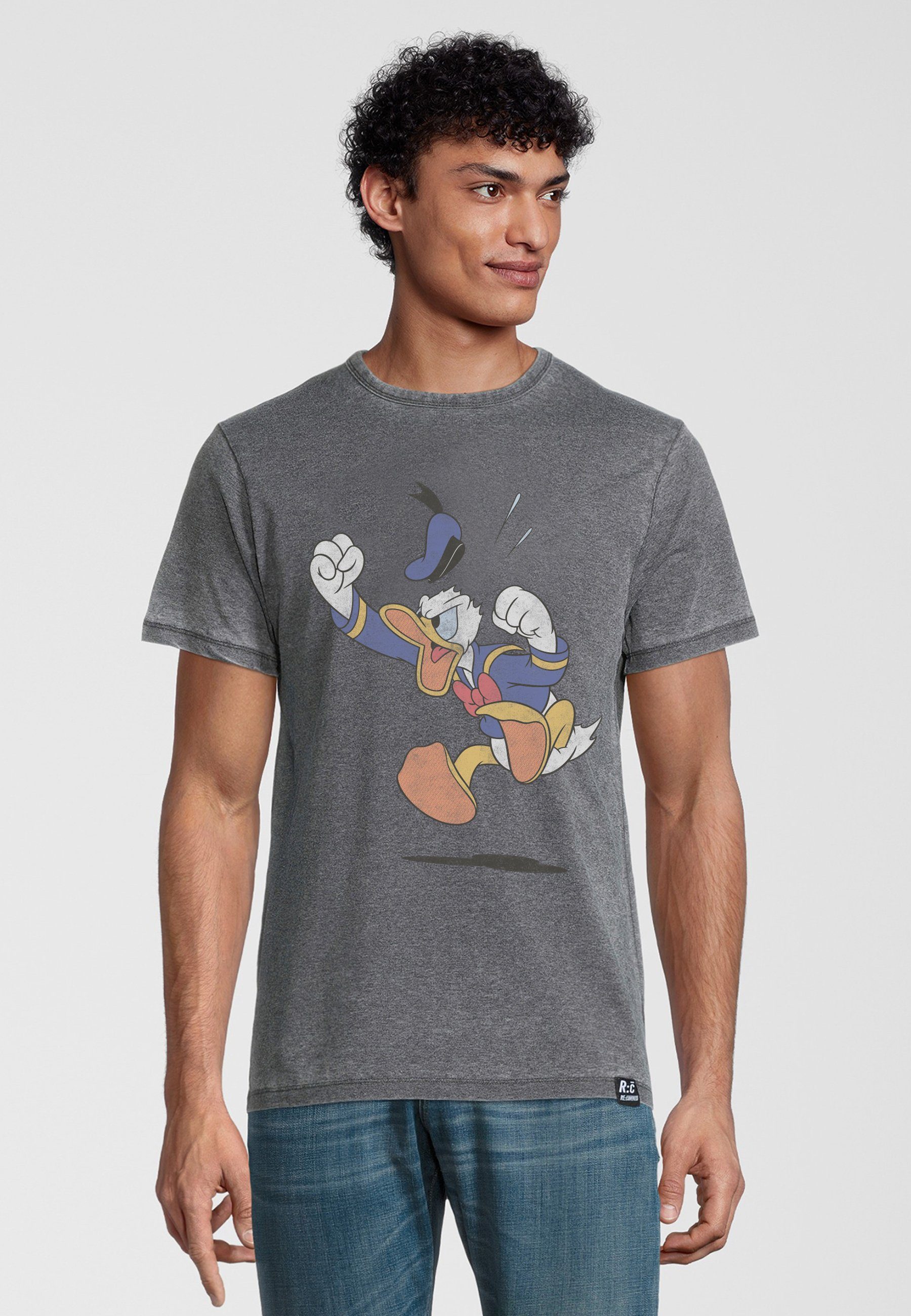 Recovered T-Shirt Disney Angry Donald Duck dunkelgrau