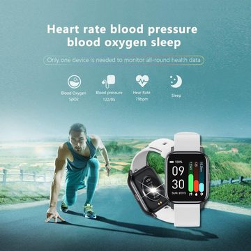 MicLee Smartwatch (1,3 Zoll, Andriod iOS), Fitness Tracker Fitnessuhr Armband Personalisiertes Wasserdicht IP68