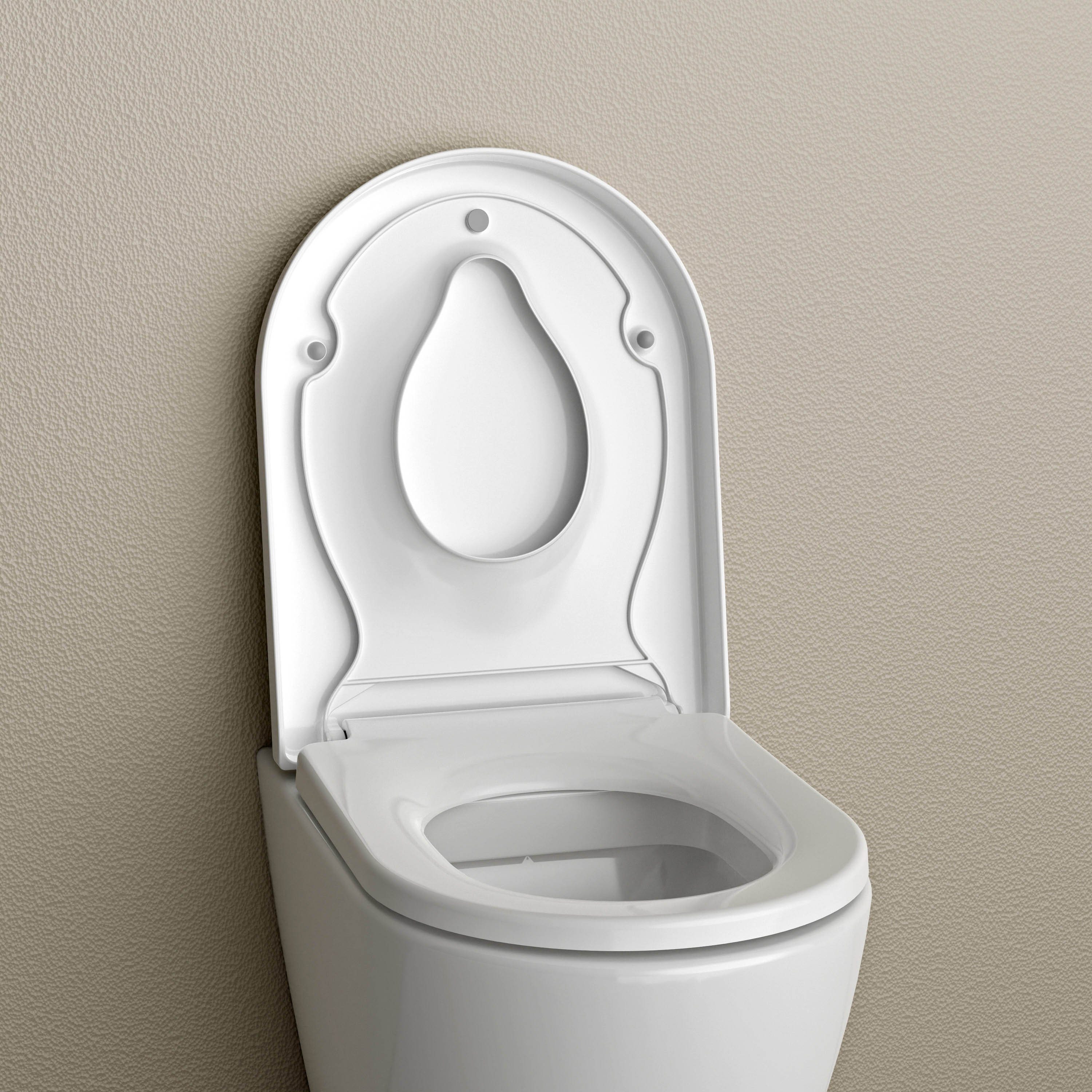 Bernstein Kinder-WC-Sitz U1006, Familiensitz mit integriertem Kindersitz Softclose Weiß