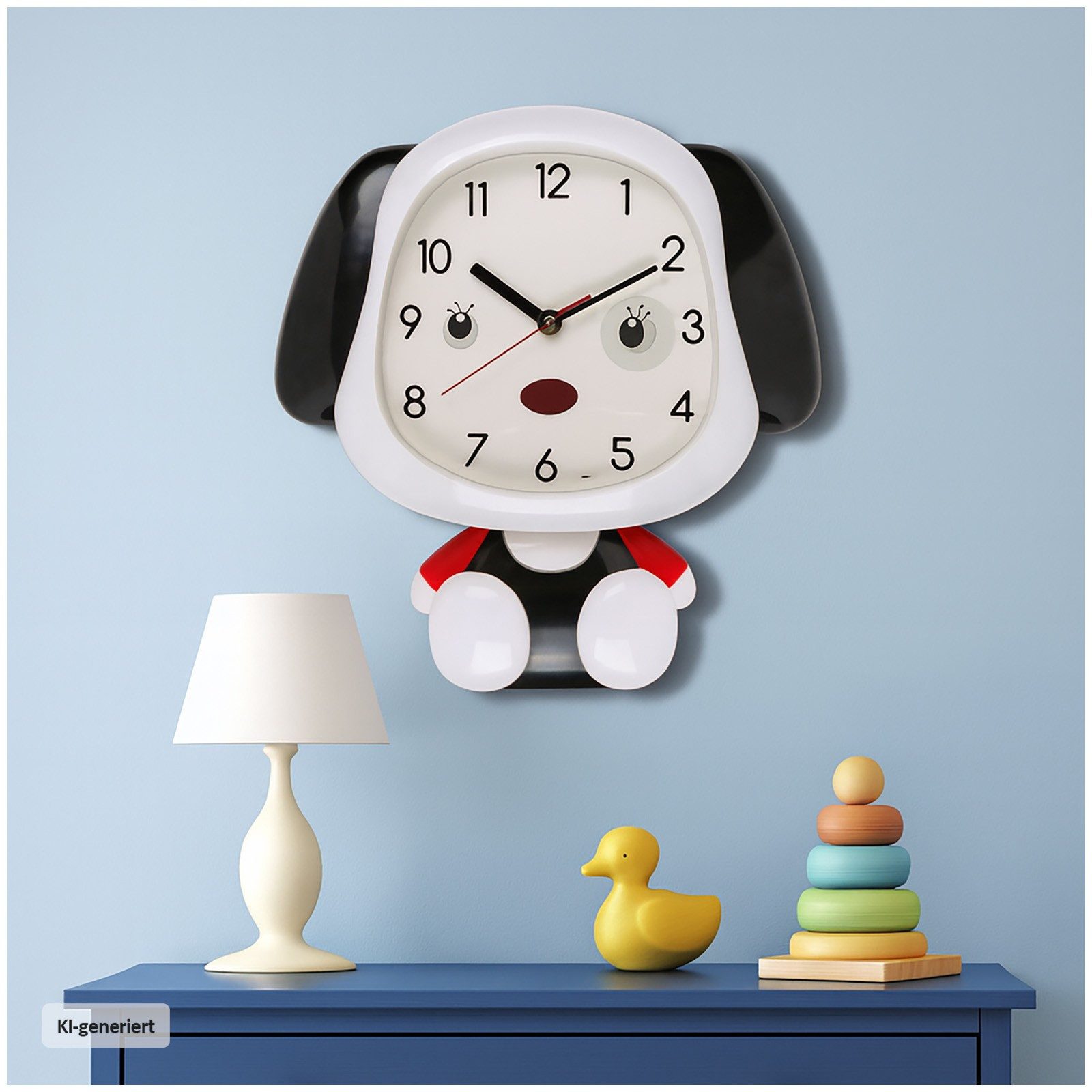 HTI-Living Wanduhr Wanduhr für Kinder Hund (Kinderuhr)