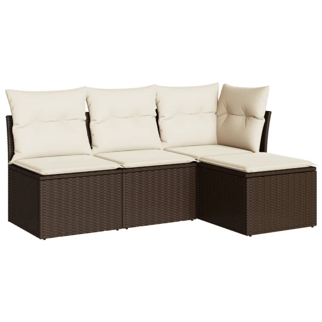 vidaXL Gartenlounge-Set 4-tlg. Garten-Sofagarnitur mit Kissen günstig online kaufen