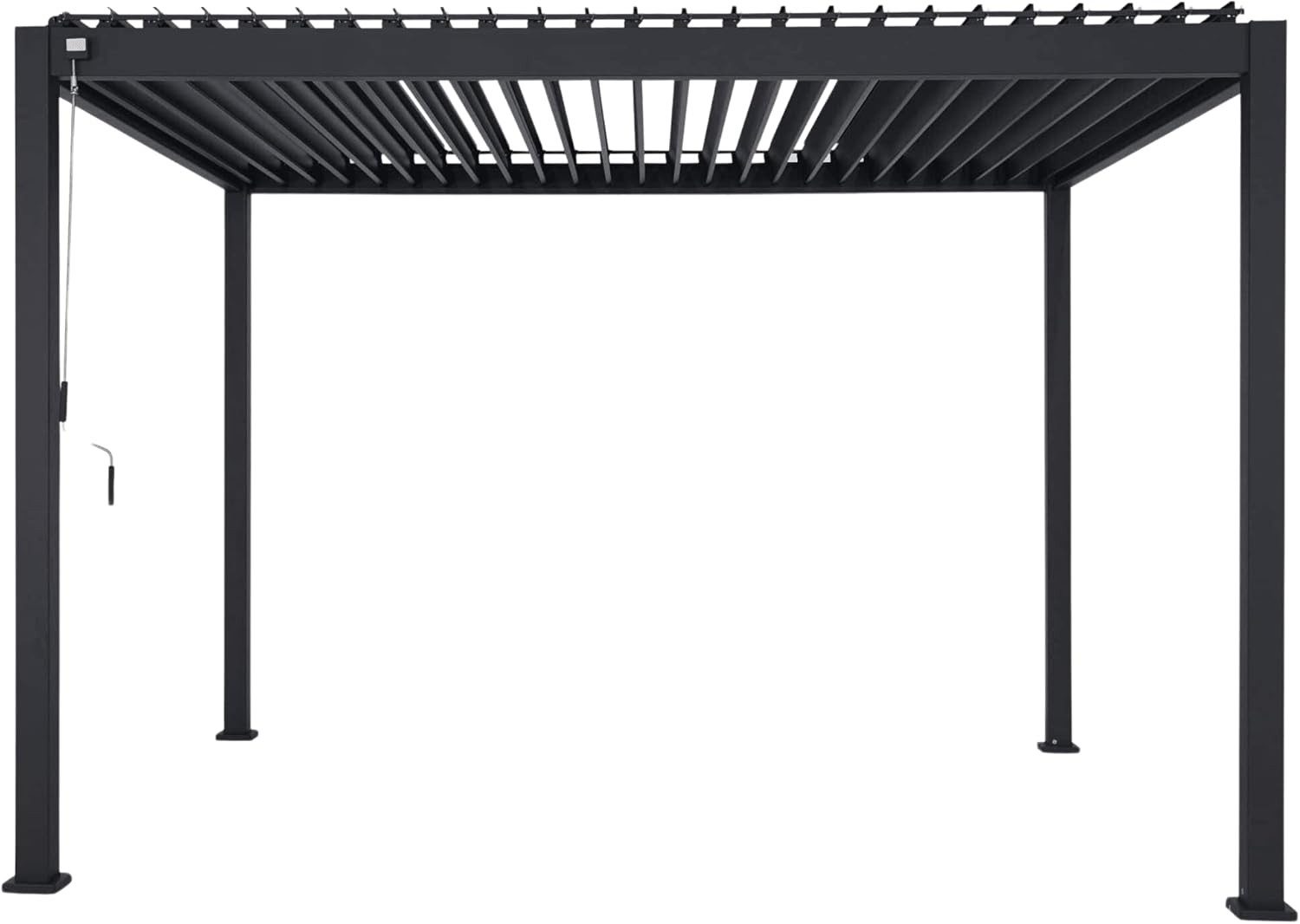 Mirador Pavillon Pergola 111 Deluxe 3x3,6 m Aluminium Anthrazit verstellbares Lamellend, Pergola 111 Deluxe 3x3,6 m Aluminium Anthrazit verstellbares Lamellend