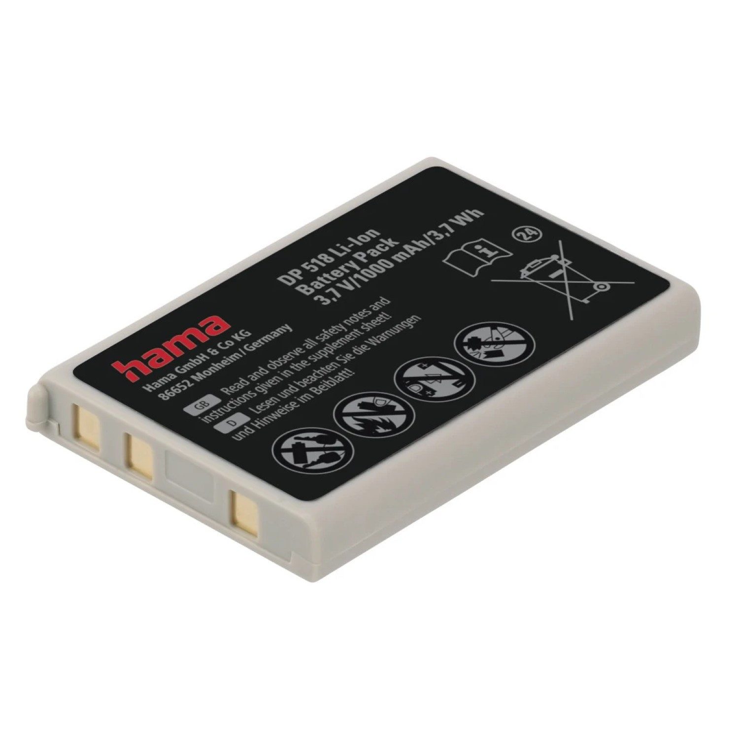Hama Li-Ion Akku 3,7V 1000mAh passend für Nikon EN-EL5 Kamera-Akku 1000 mAh (3,7 V), Passend für Nikon Coolpix P500 P510 P520 P530 P5000 P5100 S10 etc