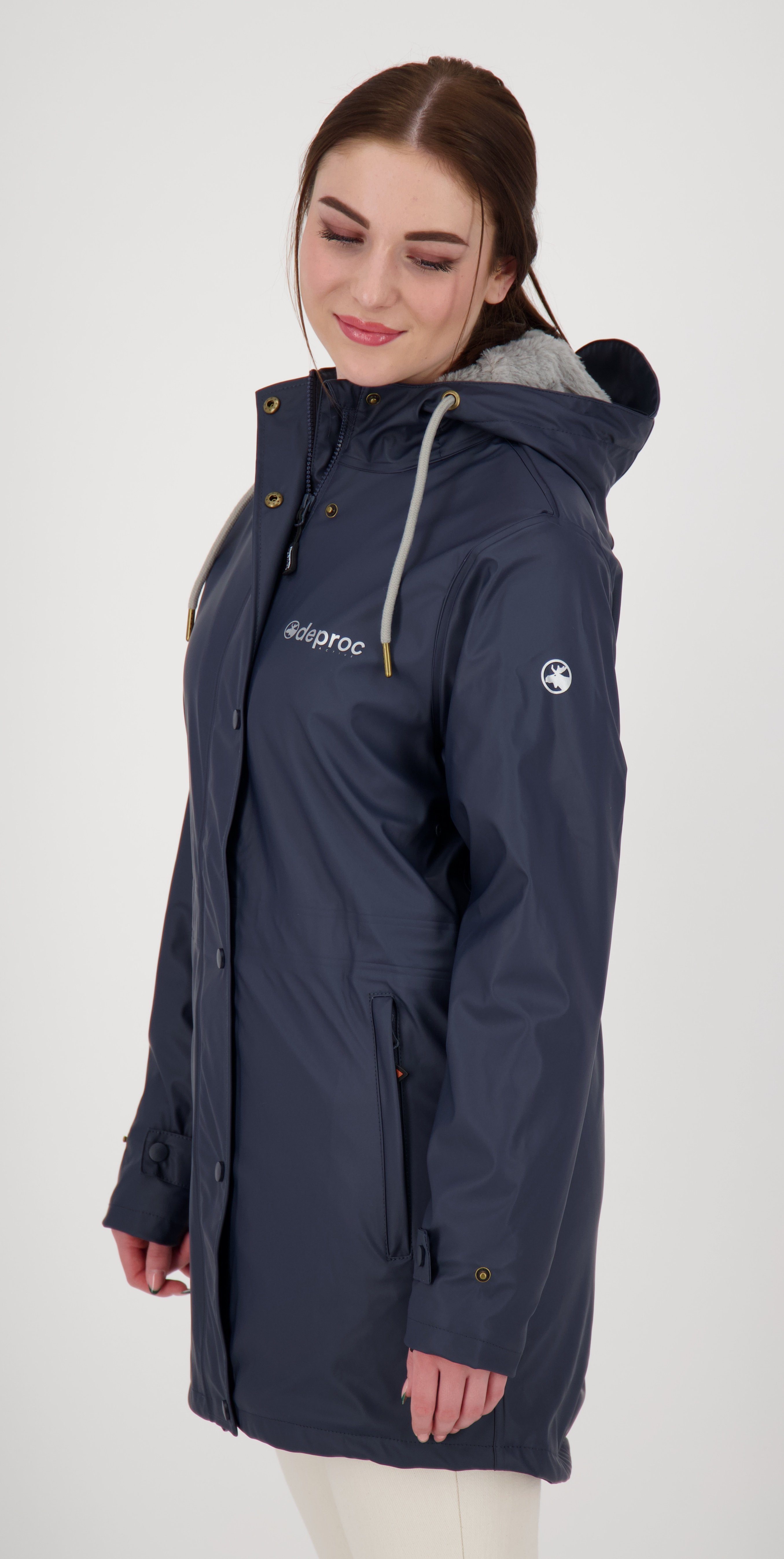 DEPROC Active Großen in WOMEN Friesennerz navy ELLESMERE erhältlich Winterjacke Auch Größen