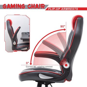 Intimate WM Heart Gaming Chair Ergonomischer Drehstuhl, Hochverstellbarer Schreibtischstuhl, Hochklappbare Armlehnen