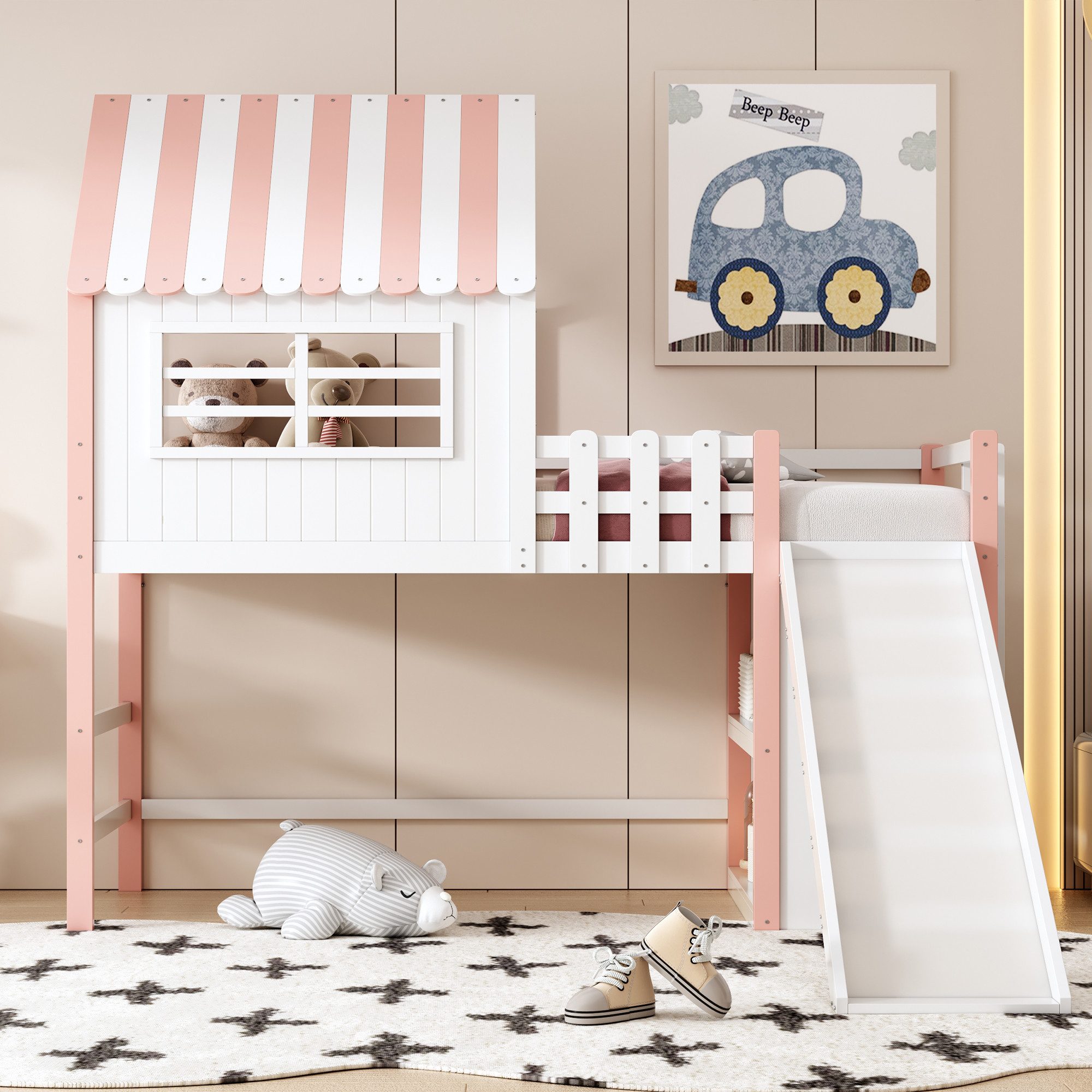 Merax Etagenbett (Massivholz, 1-St., Etagenbett Jugendbett günstig online kaufen