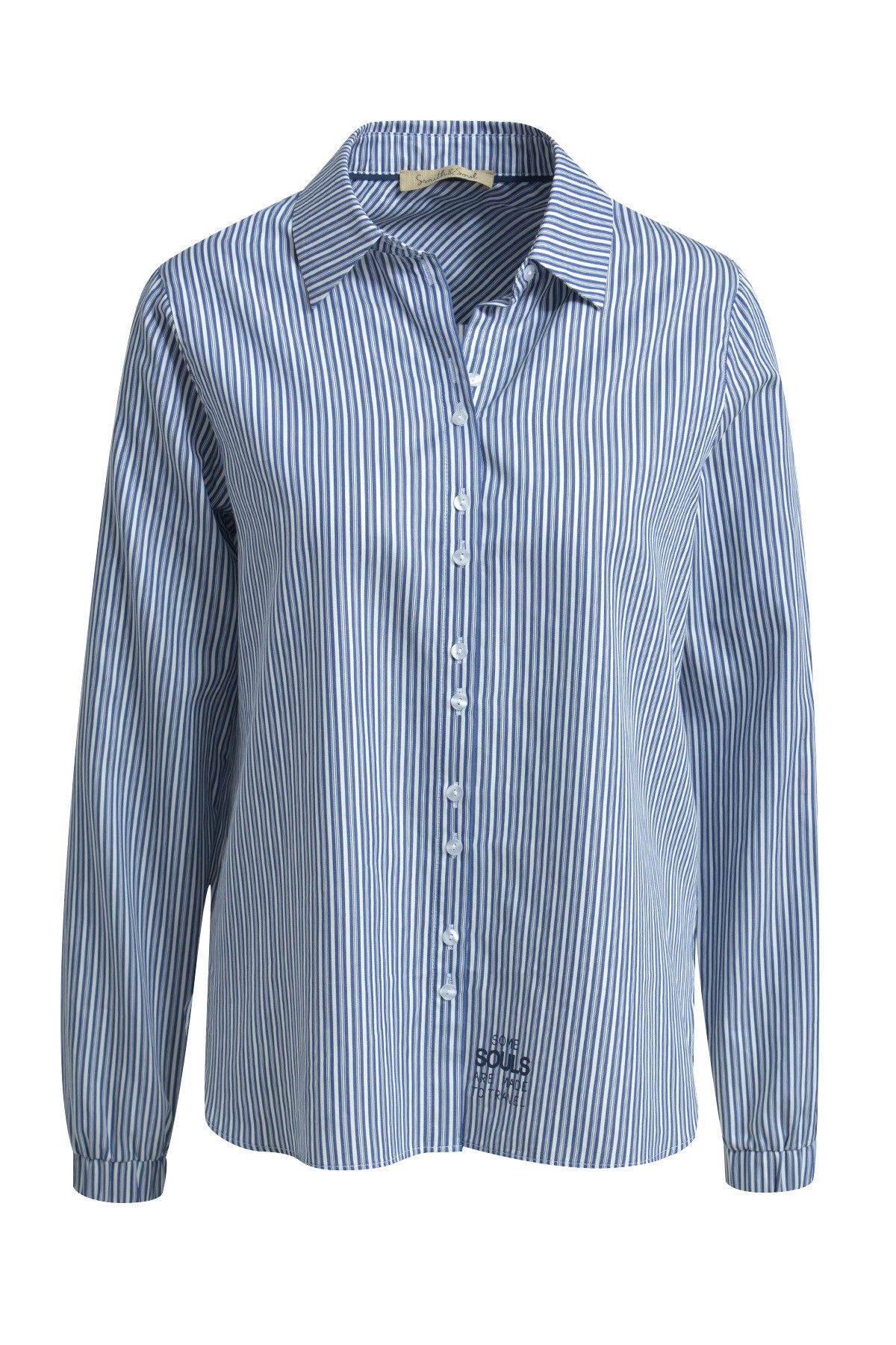 Blusentop STRIPED SHIRT COLLAR BLOUSE