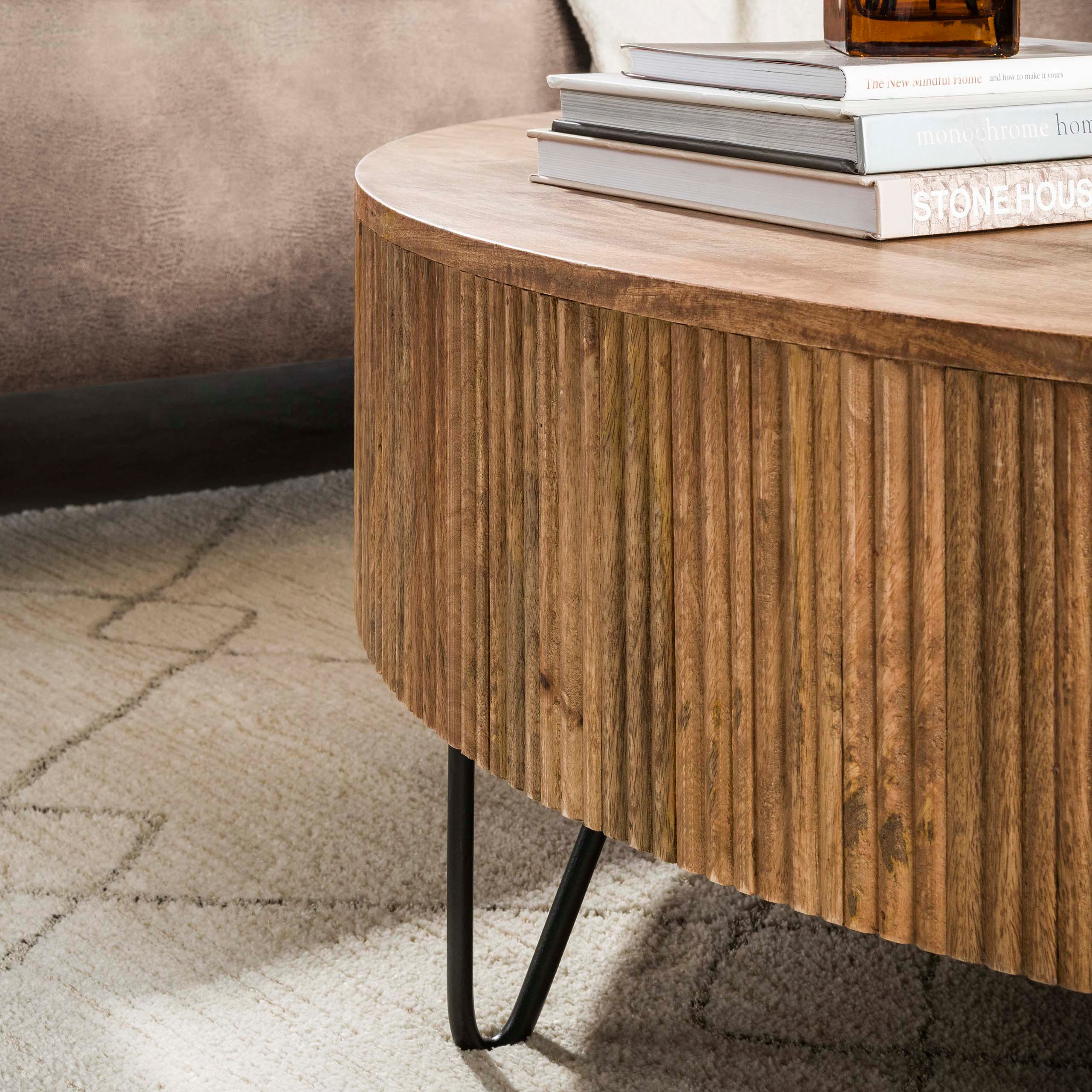 Sitheim-Europe Couchtisch Wave Couchtisch 120 massives Mangoholz