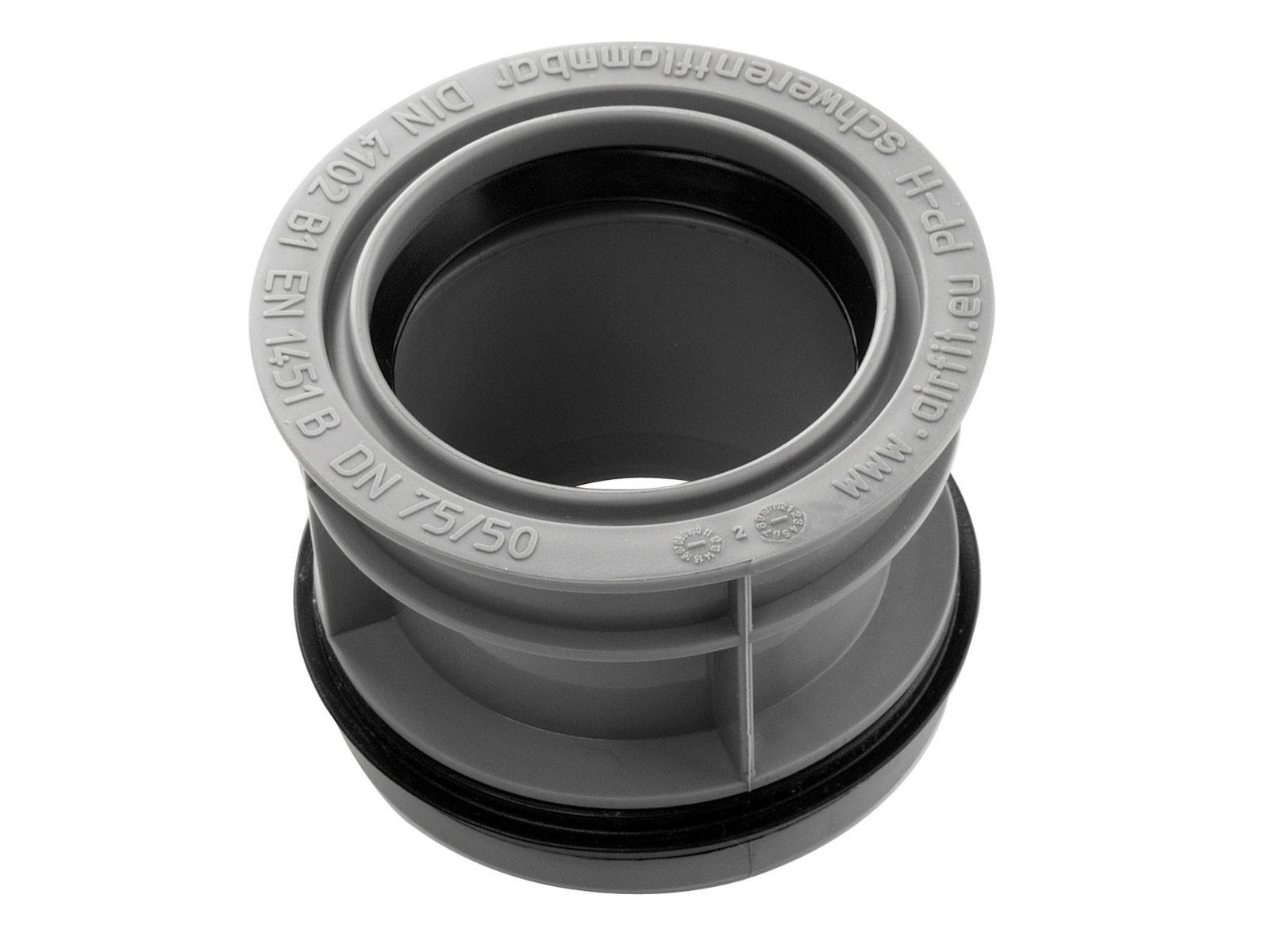 Airfit GmbH & Co. KG Ablaufrohr Abwasser-Innen-Reduzierstück für HT- und KG-Rohr, waagerechter Einbau, HT - 75/50
