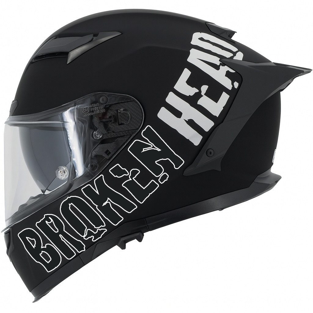 Broken Head Motorradhelm Street Division Black Edition, Mit Sonnenblende