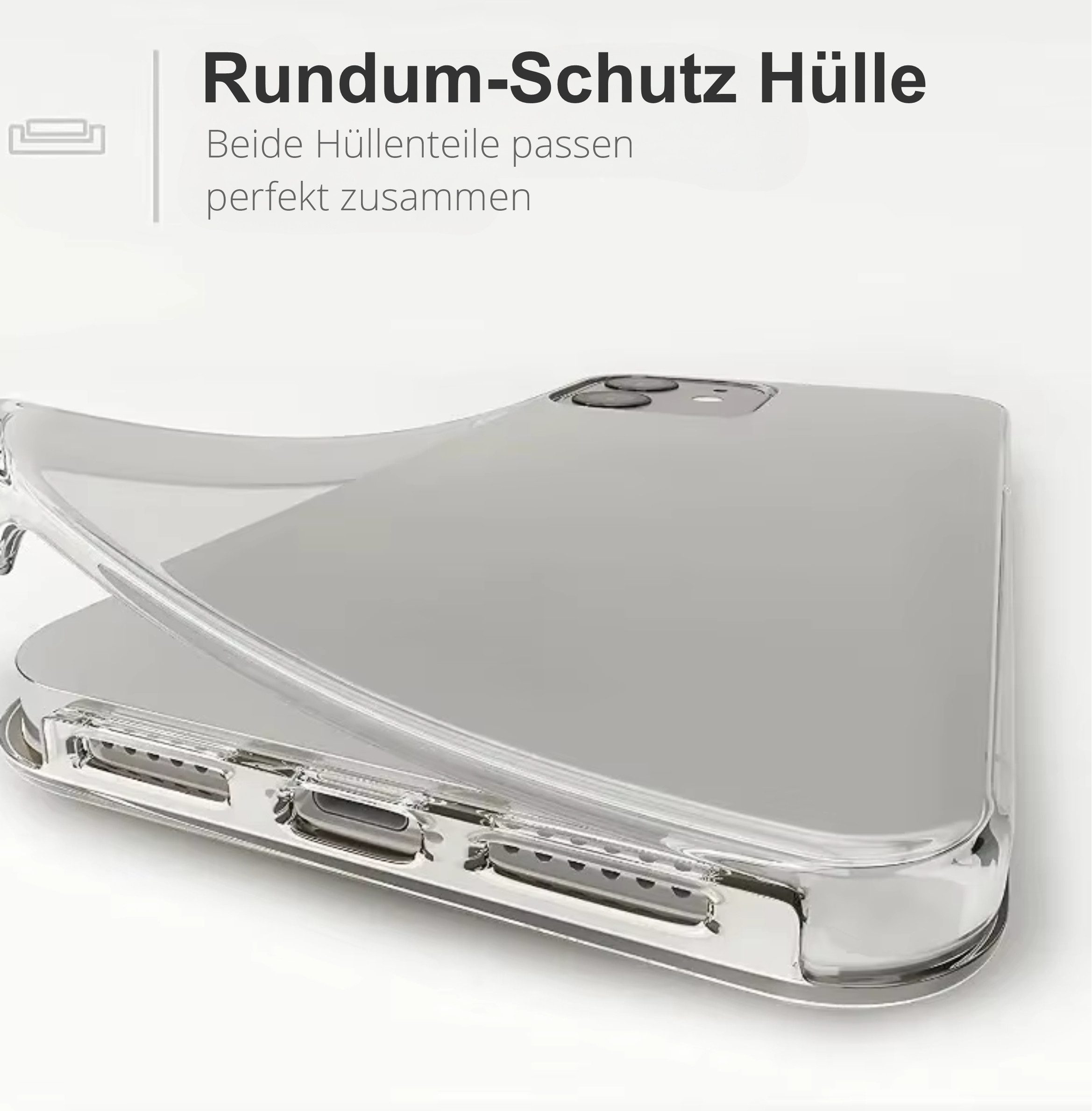 CaseMe Handyhülle Hülle für Apple Iphone Silikon 360 Grad Bumper Für iPhone 14