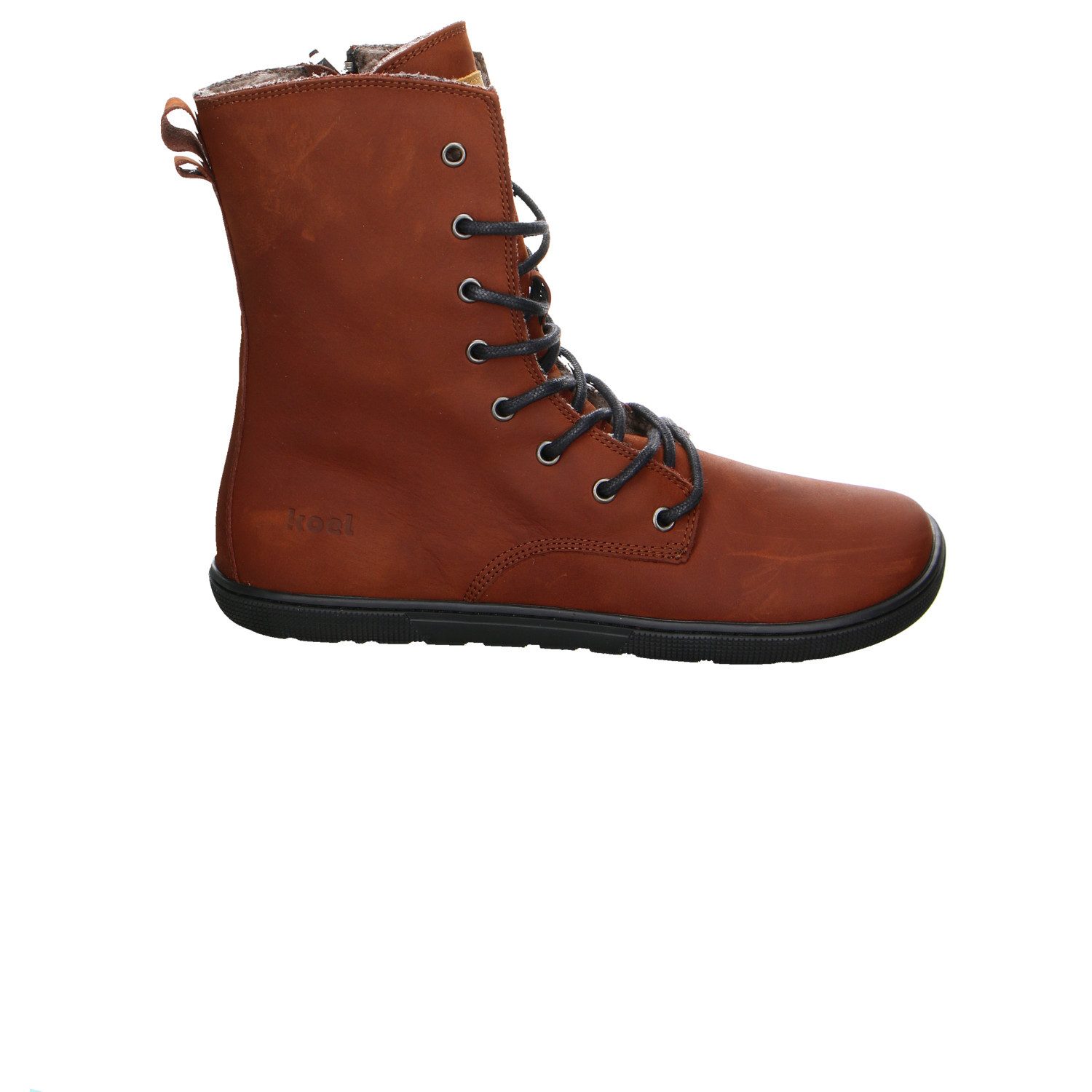 KOEL Koel Velour Schnürstiefelette braun Stiefelette
