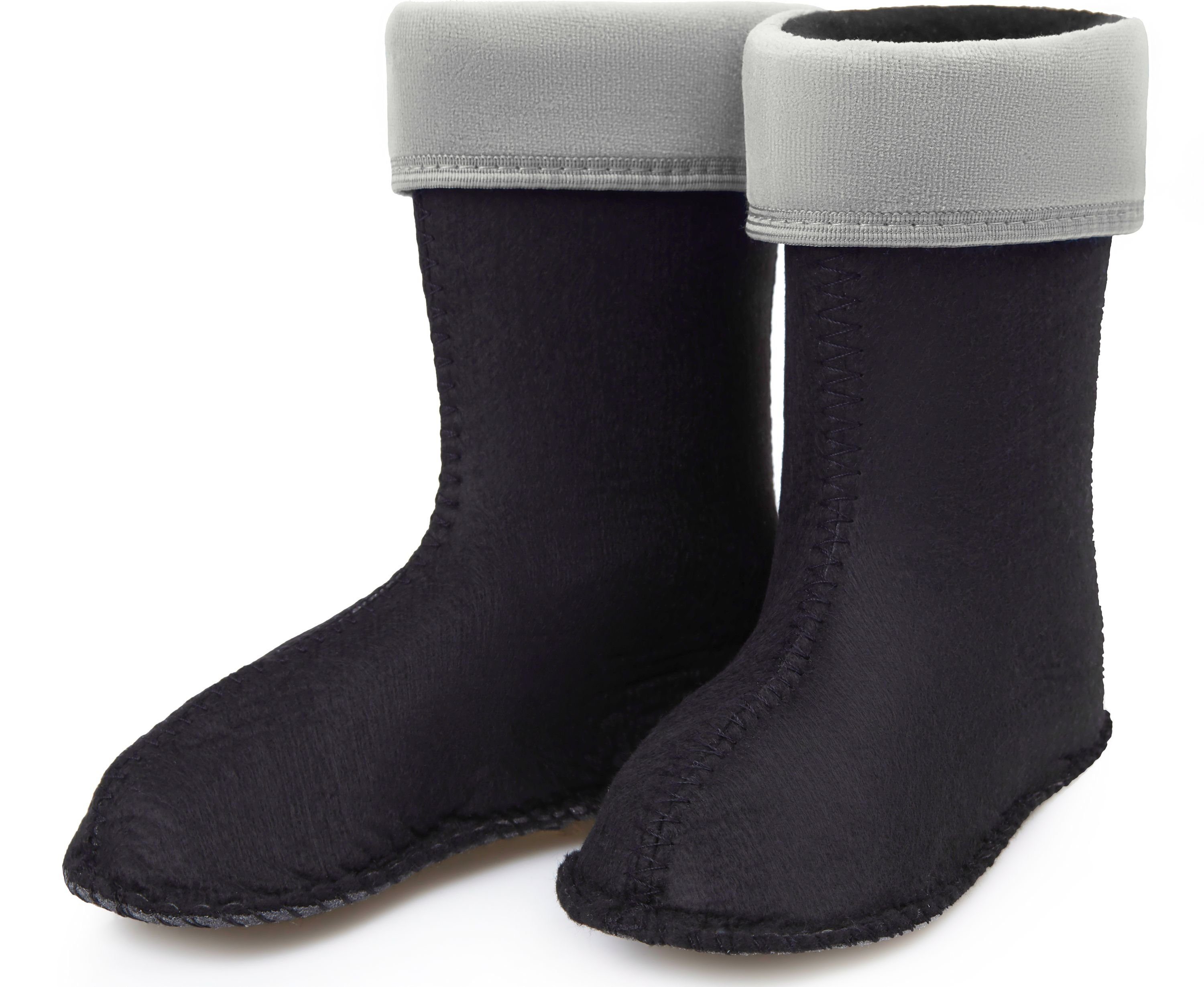 Ladeheid Schaftformer Kinder Mädchen Jungen Wärmende Stiefelsocken für Gummistiefel KL045 Grau | Schuhspanner