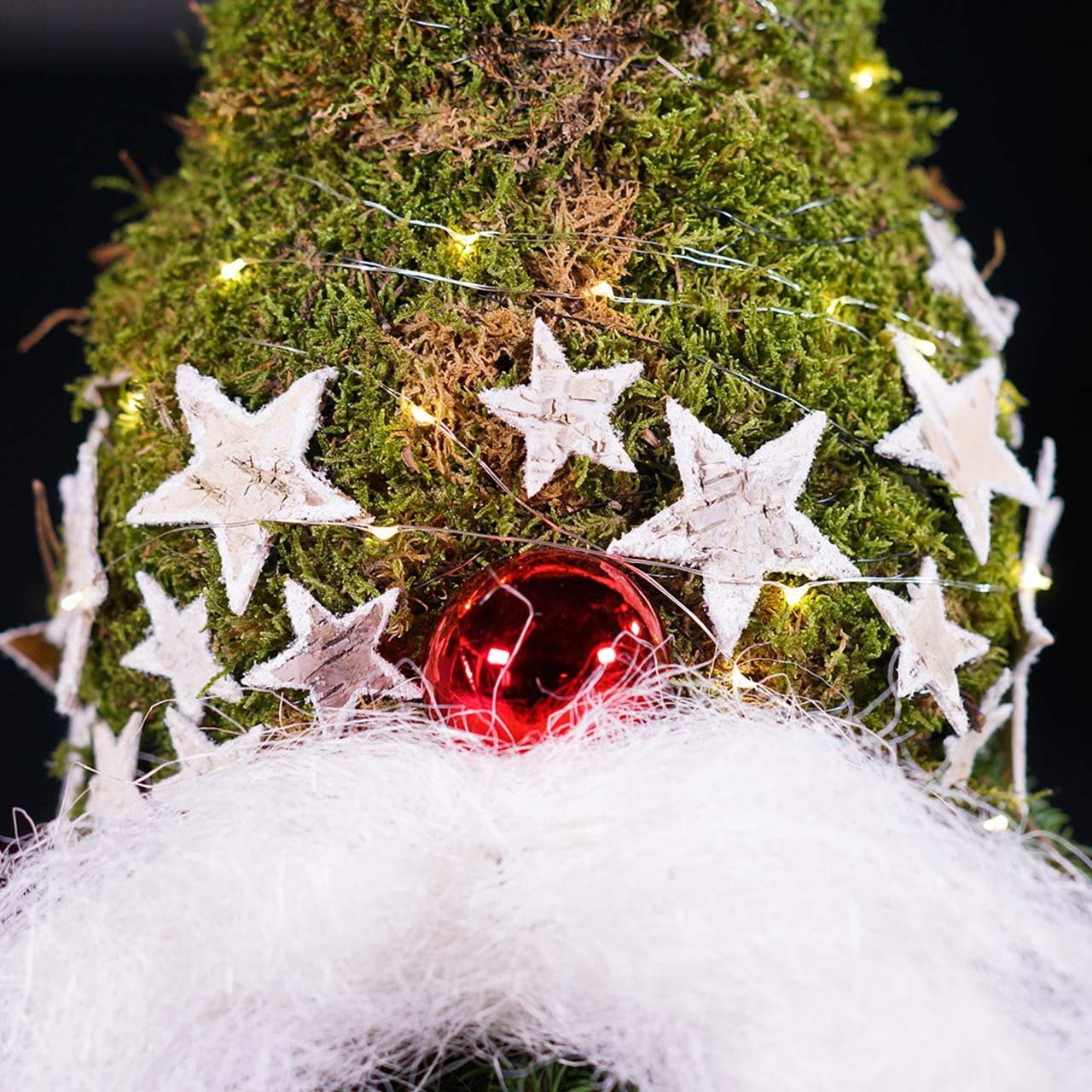 Florists Products Weihnachtsmann Birkensterne 9cm - Naturdeko für Weihnachten und kreative, 70 Stück