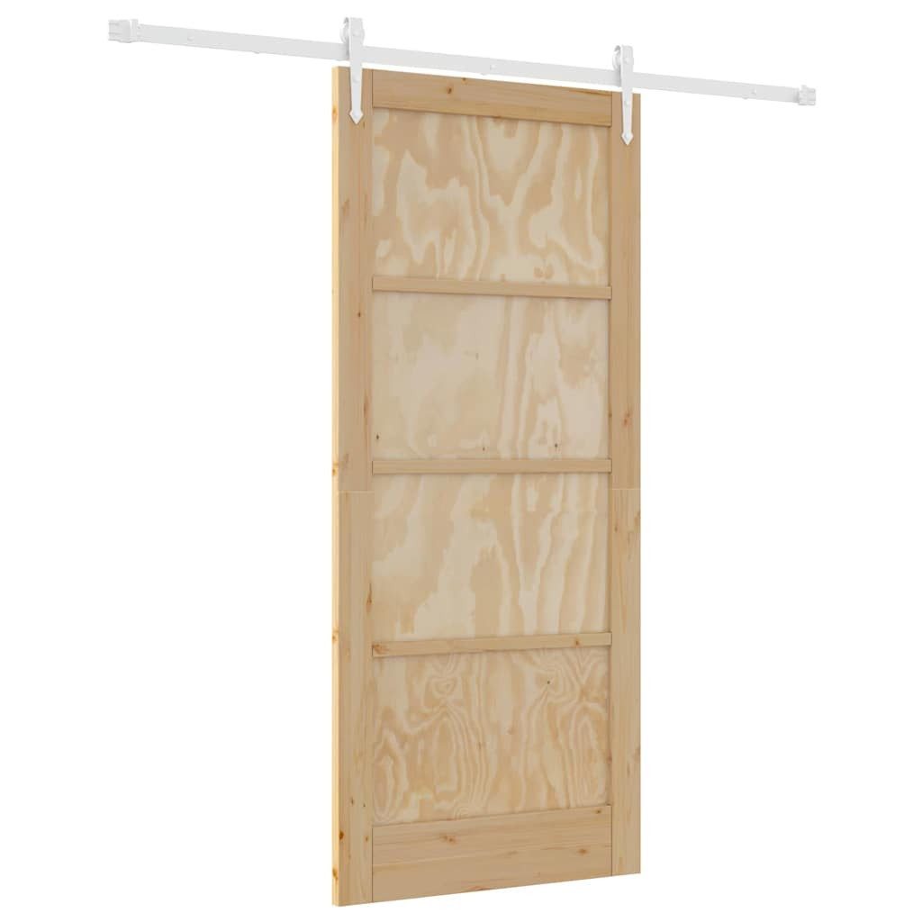 vidaXL Haustür Schiebetür Sonstiges ORKDAL Natur und Weiß 86 x 198,5 cm (1-St)