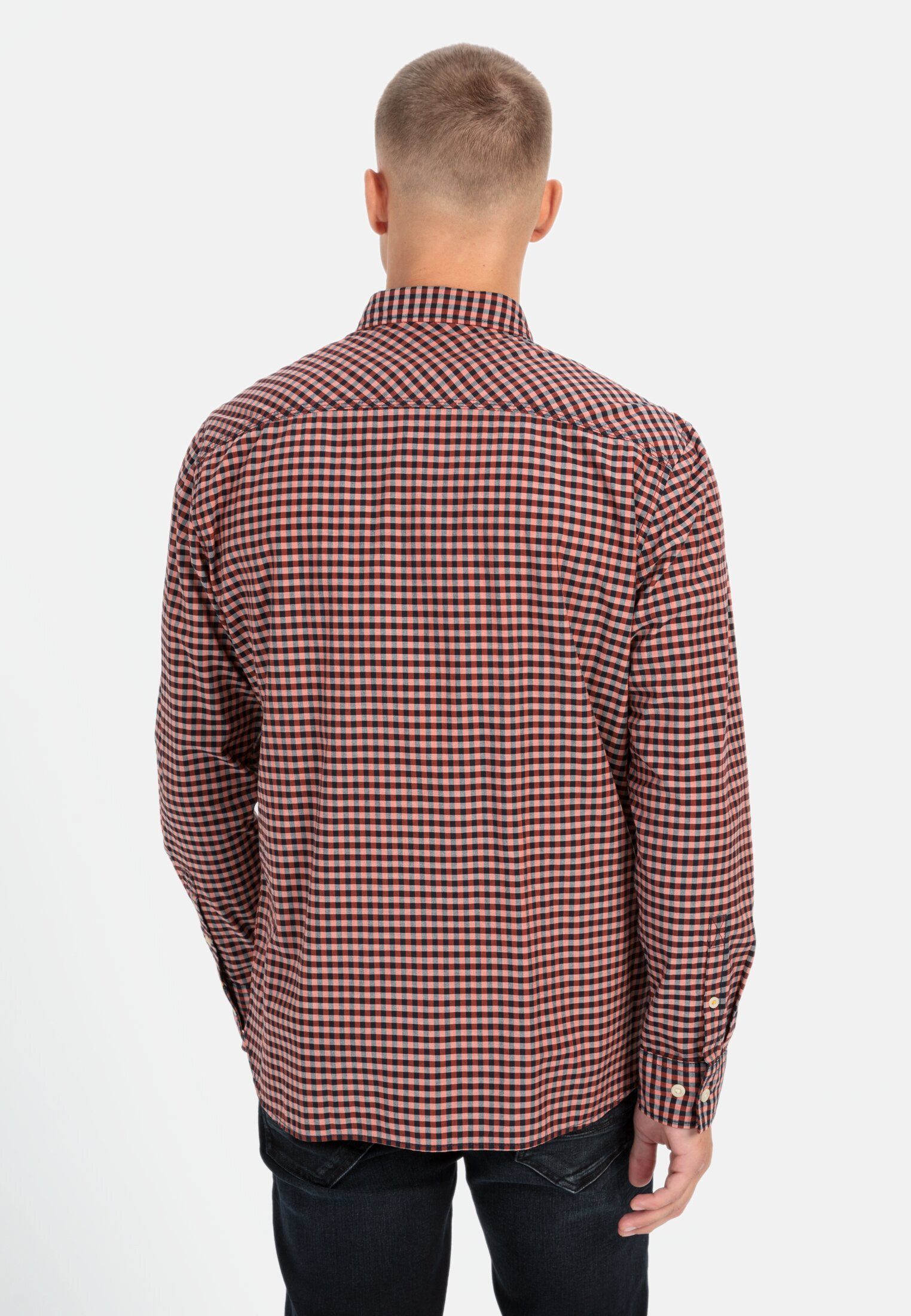 camel active Langarmhemd im Vichy-Karomuster Langarm Button-Down Button-Dow günstig online kaufen