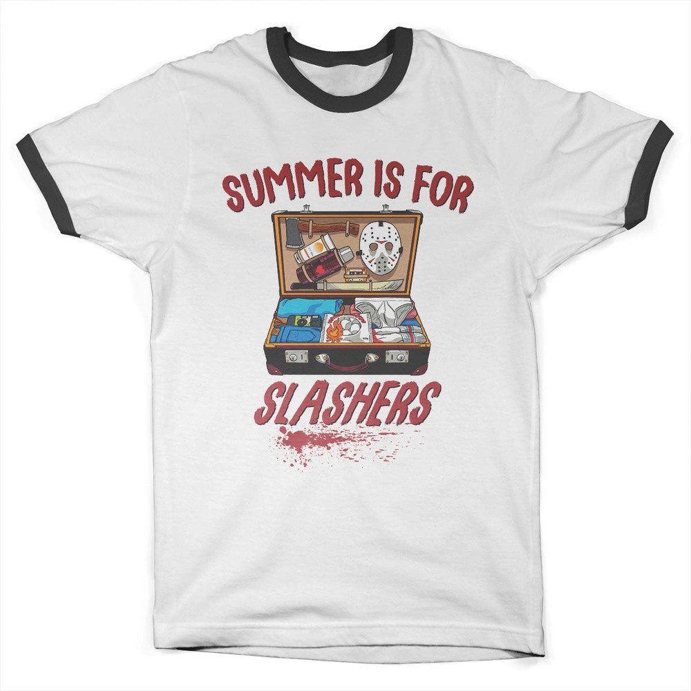 Friday the 13th T-Shirt Summer Is For Slashers Ringer Tee