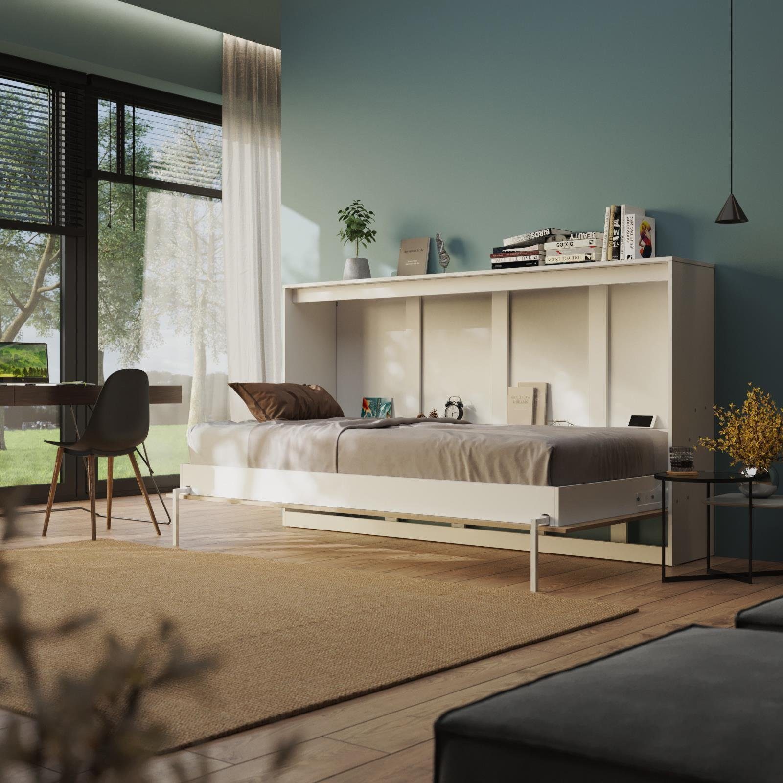 SMARTBett Schrankbett Classic mit Gasdruckfedern 100x200cm günstig online kaufen