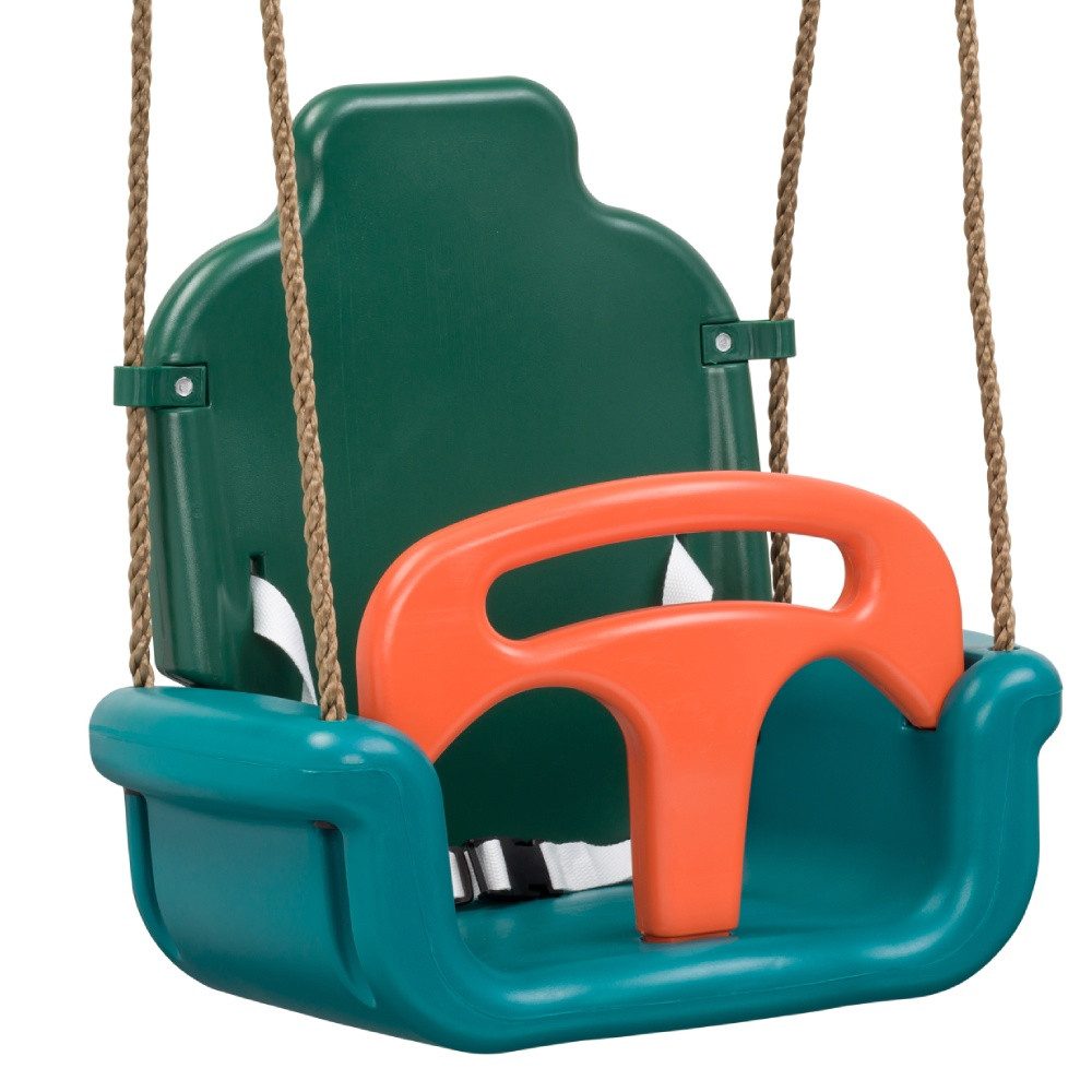 Wickey Babyschaukel - Babysitz verstellbar (3 Teile) - MITWACHSEND - Zubehör für Spielturm, Verstellbarer Babyschaukelsitz, extrem witterungsbeständig