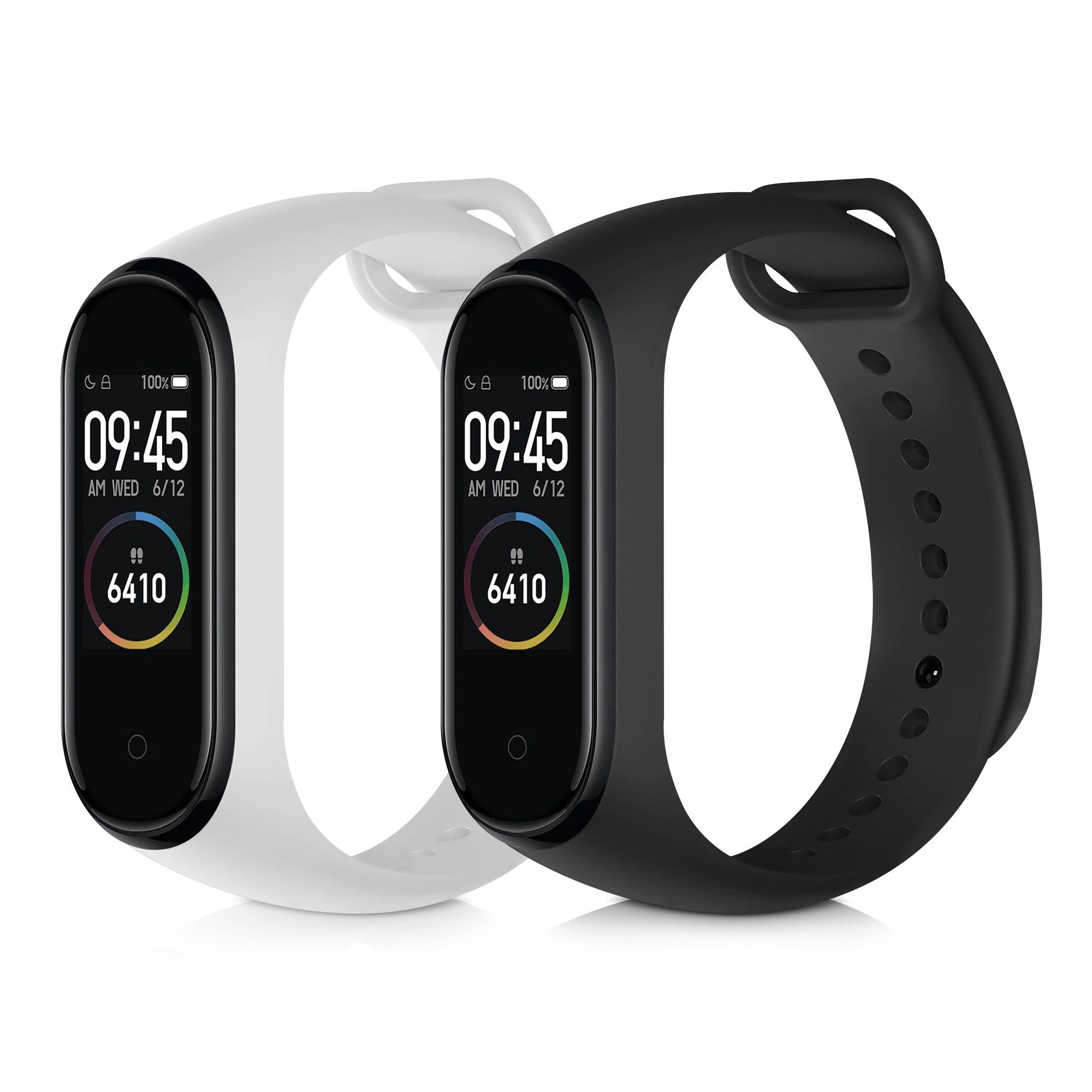 kwmobile Uhrenarmband 2x Sportarmband für Xiaomi Mi Band 4, Armband TPU Silikon Set Fitnesstracker