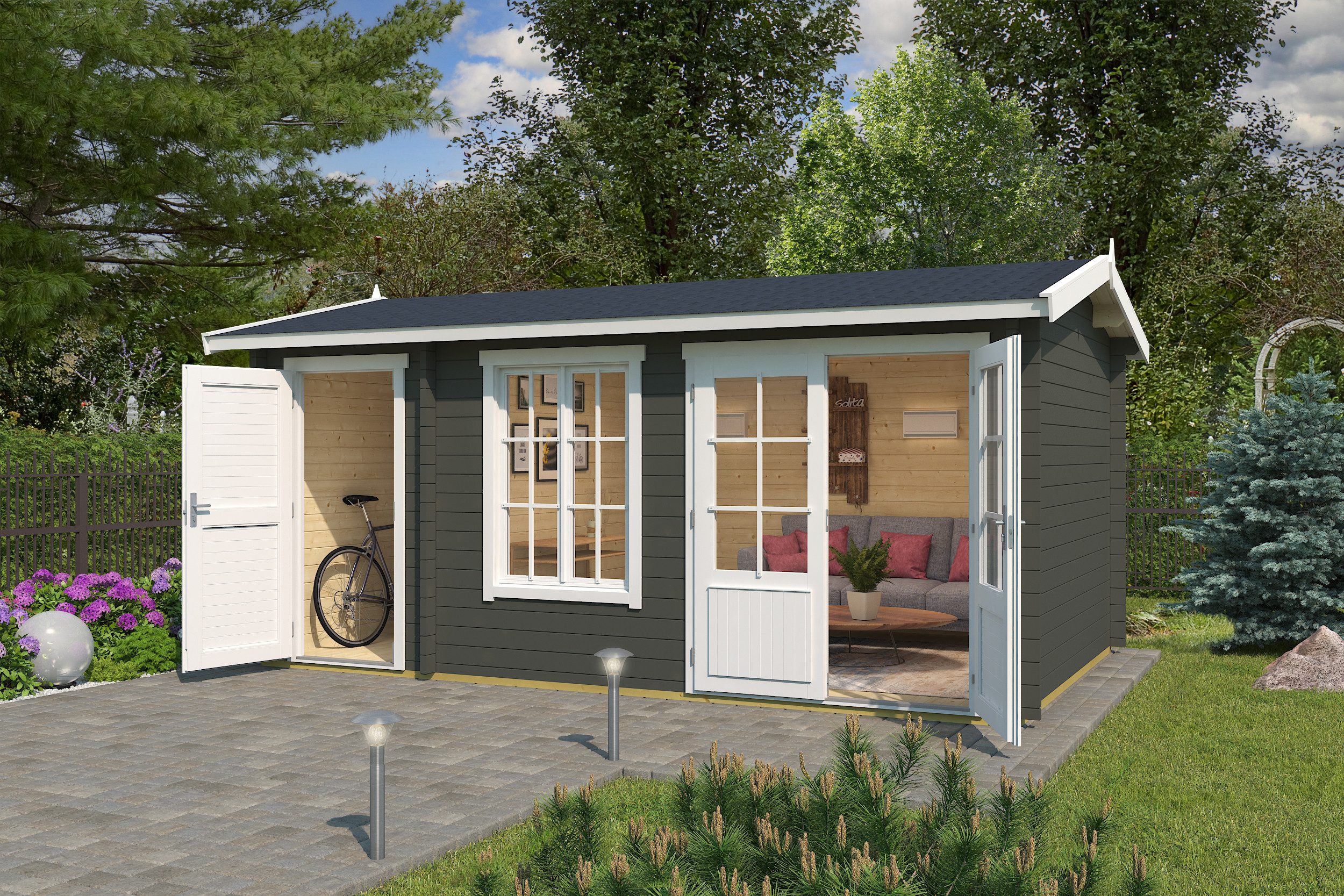 Nordic Holz Gartenhaus WREXHAM 2, BxT: 525x350,8 cm