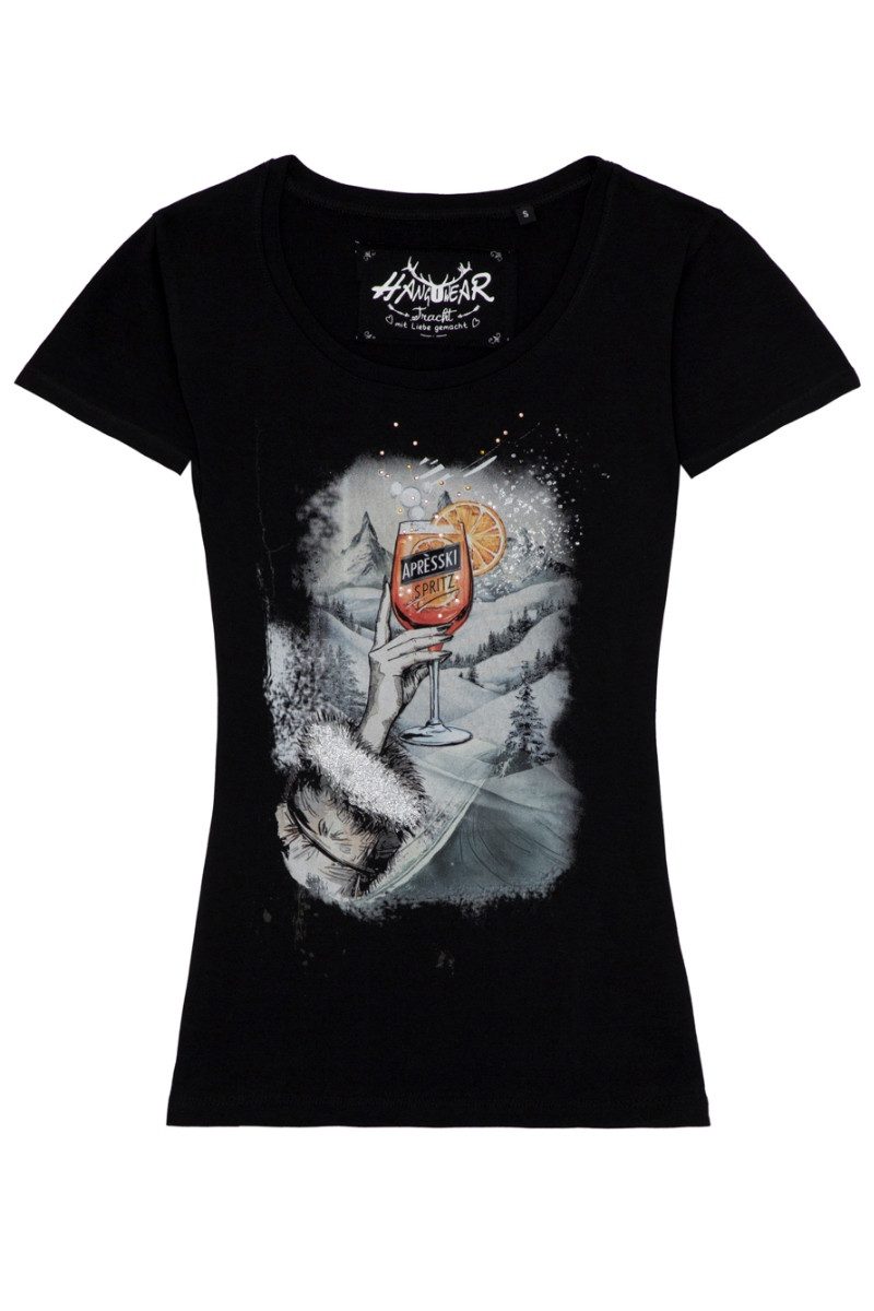 Hangowear Trachtenshirt Shirt Damen - GALA - schwarz