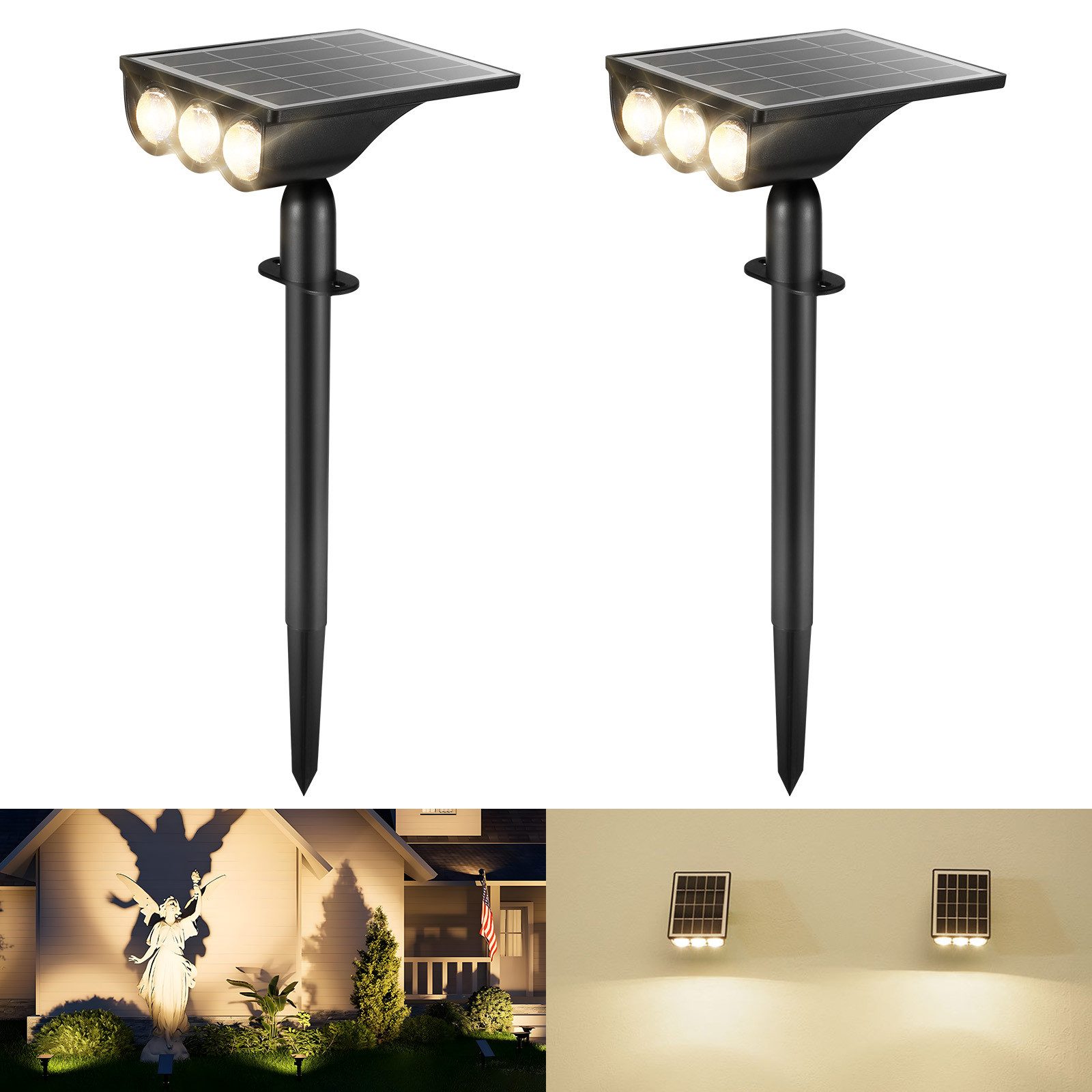 BlingBin LED Solarleuchte 2 Stück Solar günstig online kaufen