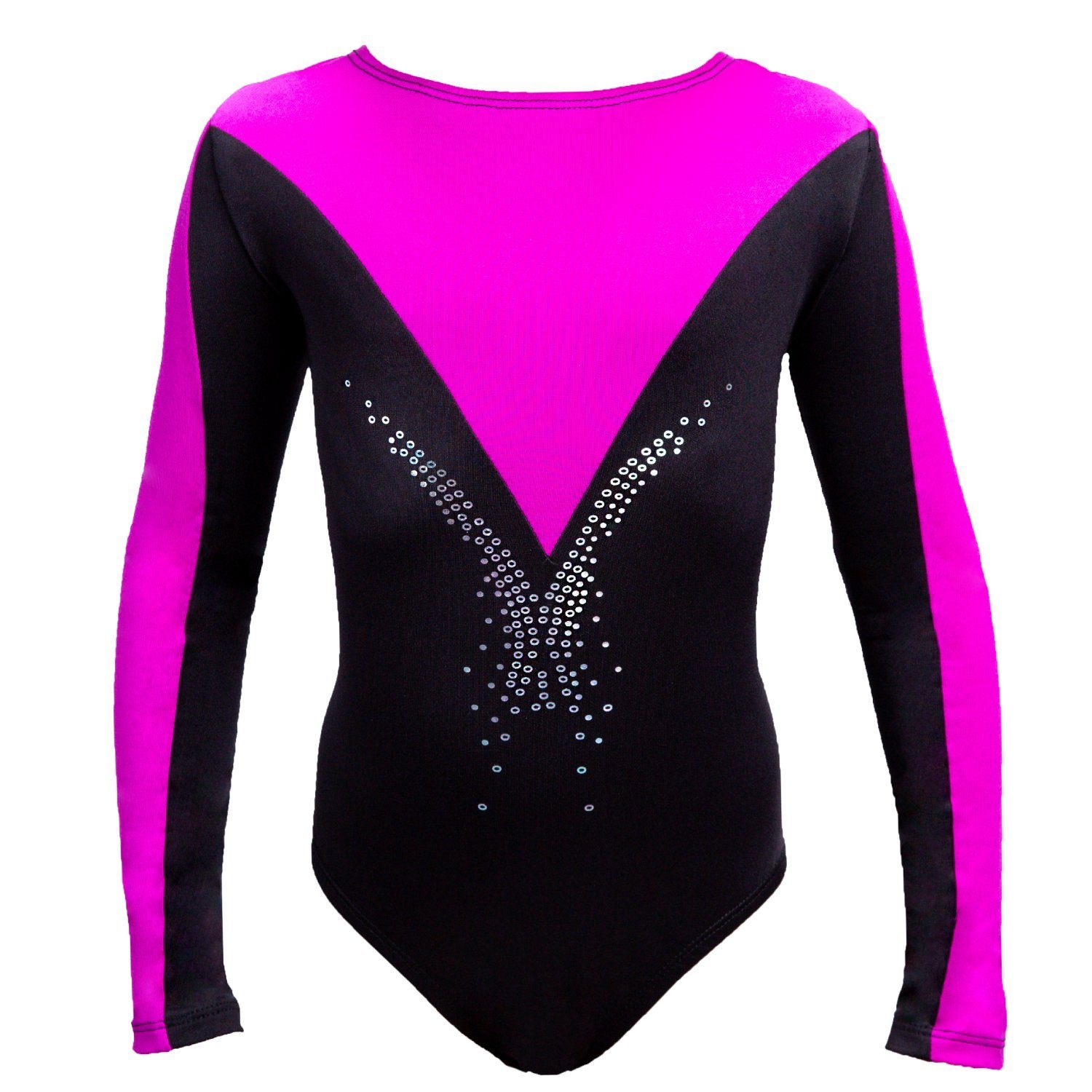 Siegertreppchen Sporthose Turnanzug für Mädchen Lila - Schwarz (Размер 116 - 164) Gymnastikanzug Ballett Trikot Langarm