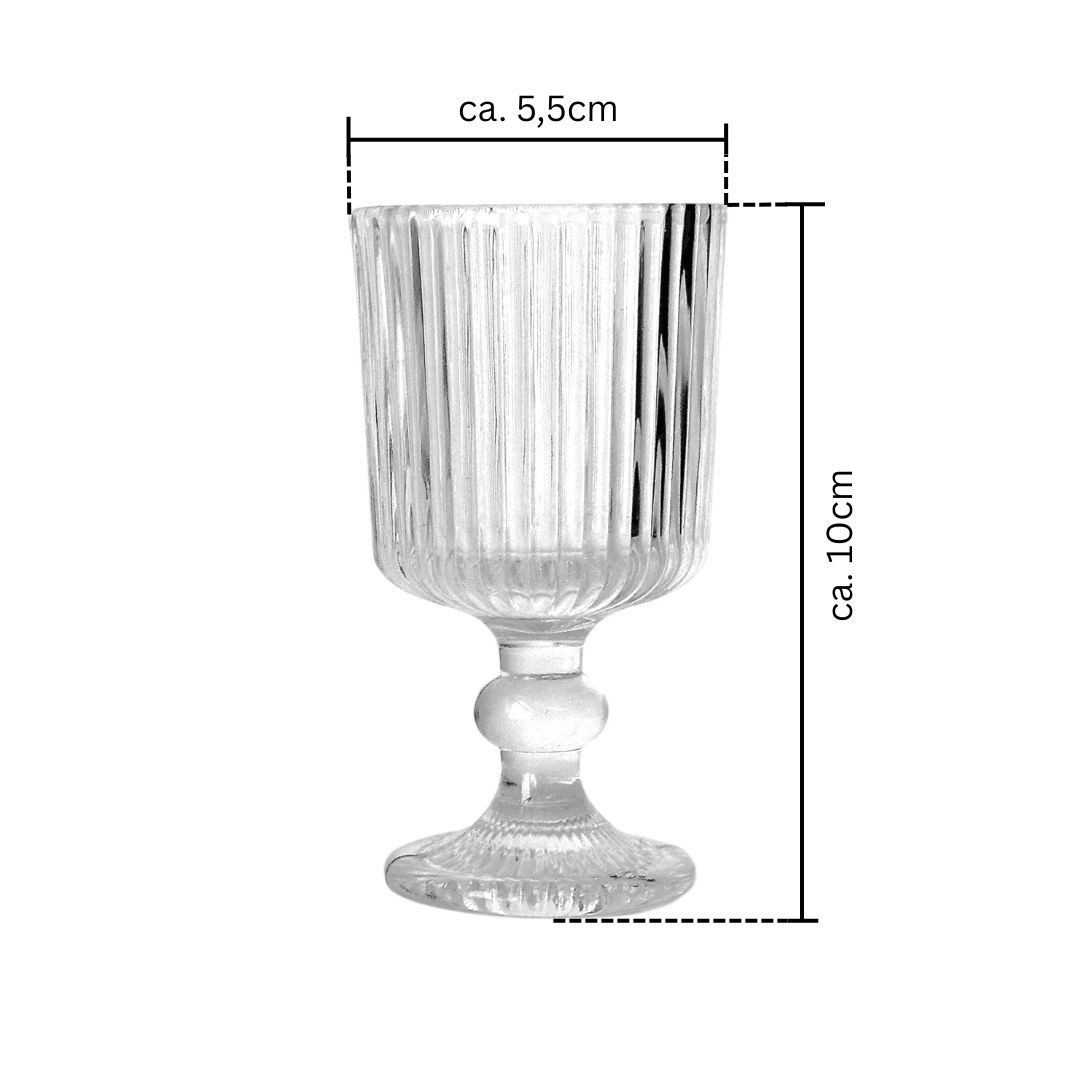 Sandra Rich Teelichthalter Teelichthalter "Kelch" 6er Set. Ø5,5 x 10cm. Windlicht Teelichtglas