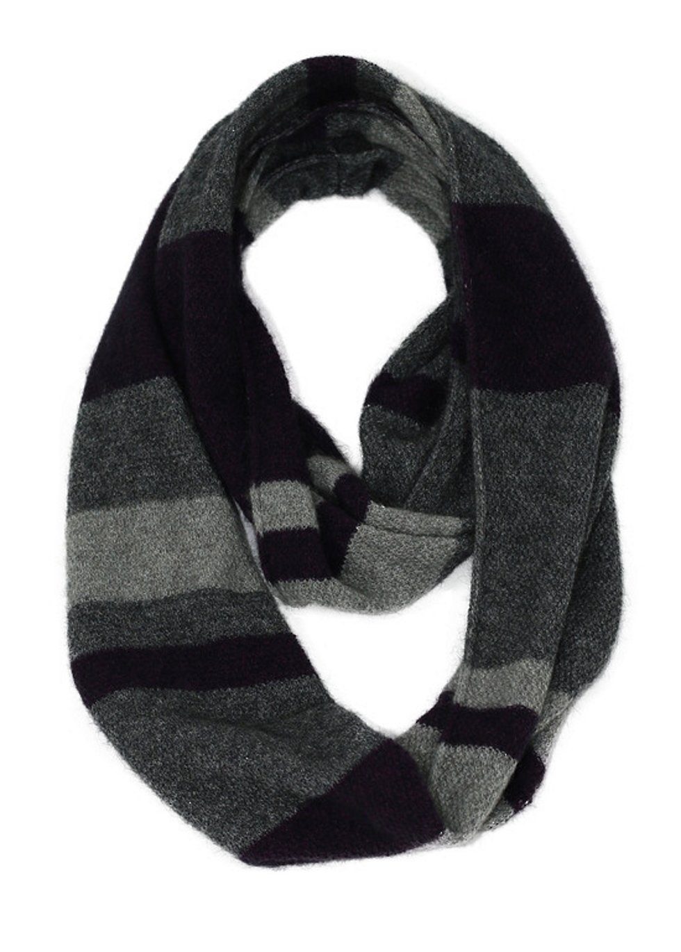 Strickschal Possum Merino Farbblockschal Loop aus der Possumhaarfaser