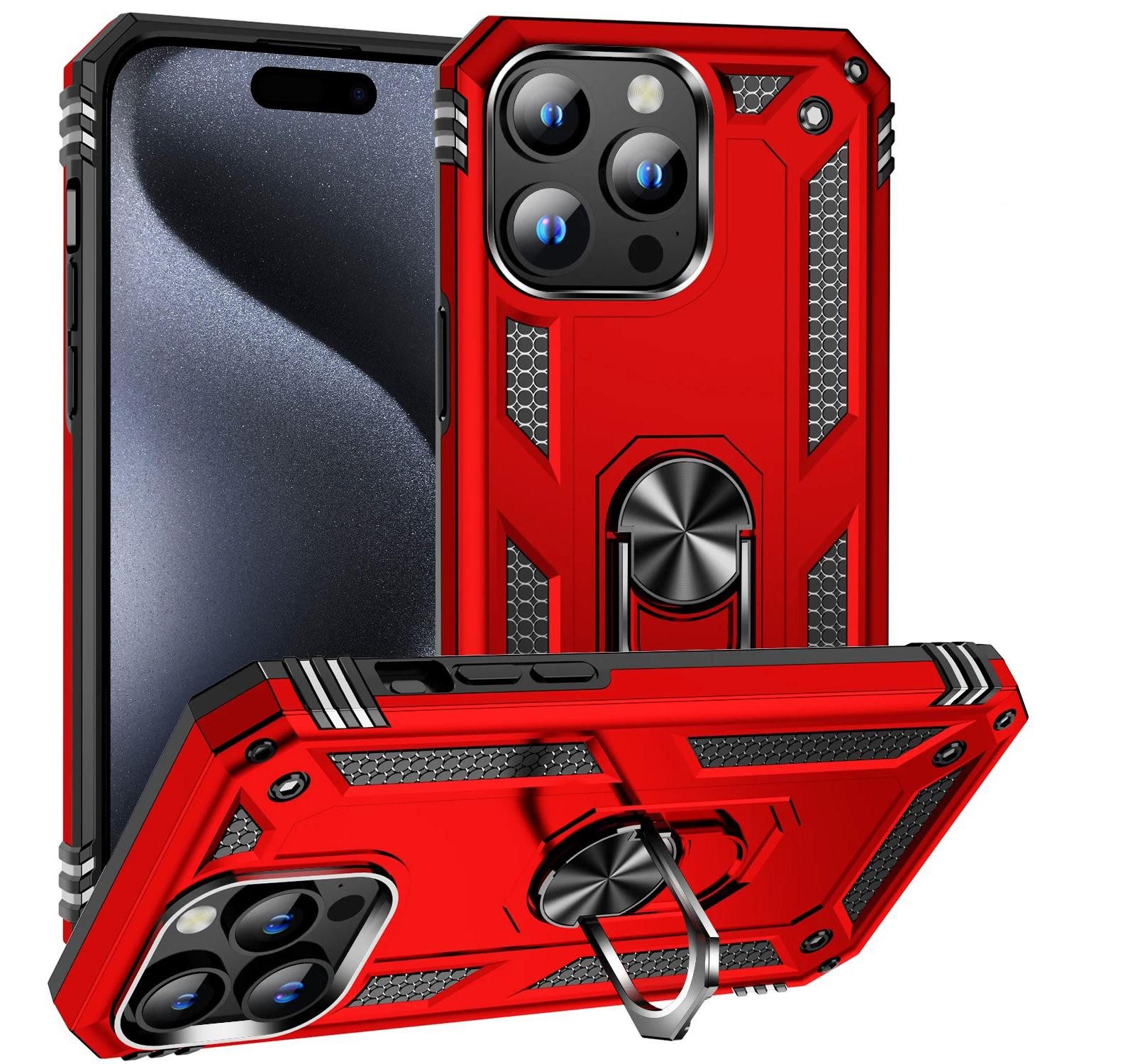 Numerva Handyhülle Schutz Hülle Outdoor Case für Apple iPhone 16 Pro, Panzer Hülle Bumper Case Cover