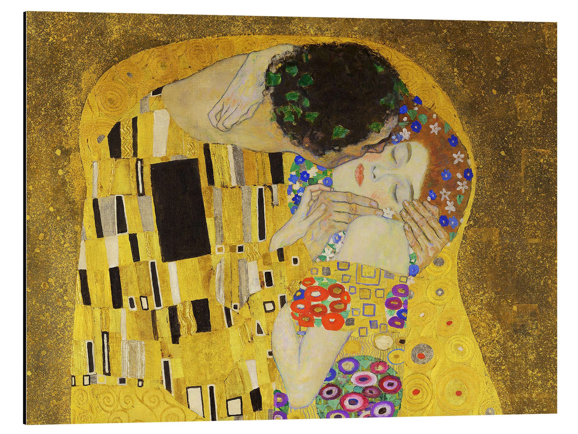 Posterlounge Wandbild Der Kuss (Detail) III, Gustav Klimt, erhältlich als Poster, Leinwandbild, Wandsticker oder Acrylglasbild