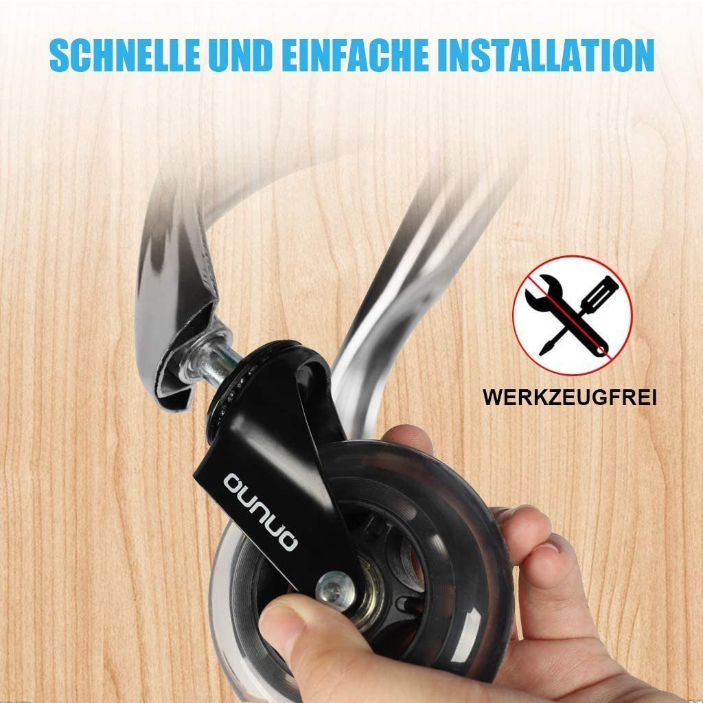 OUNUO Stuhlrolle 5er Set Bürostuhl Rollen 11mmx22mm für Bürostühlen günstig online kaufen