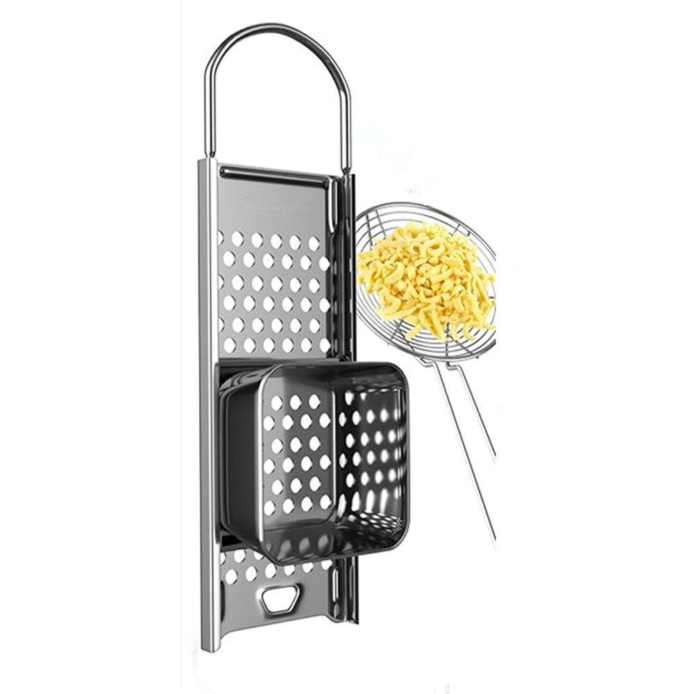 XDeer Spätzlehobel Edelstahl Spätzlehobel, Spätzlereibe, Spätzlepresse, Reibe, Schaber, Hobel, ideal für Spätzle und Knöpfle