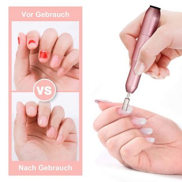 Vicbuy Maniküre-Pediküre-Set, Elektrisch 12-in-1 Nagelfräser Set tragbar USB