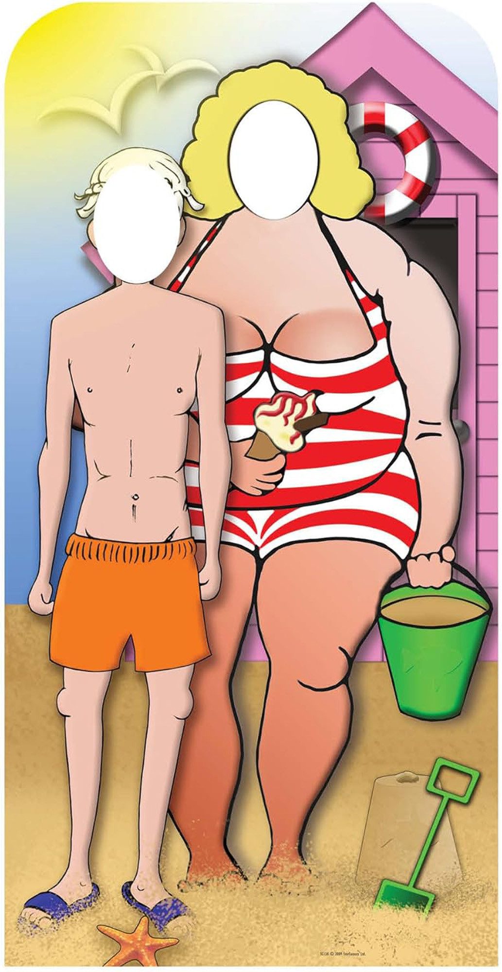 Dekofigur Strandleben - Fotowand Stand In - Pappaufsteller 93x186 cm