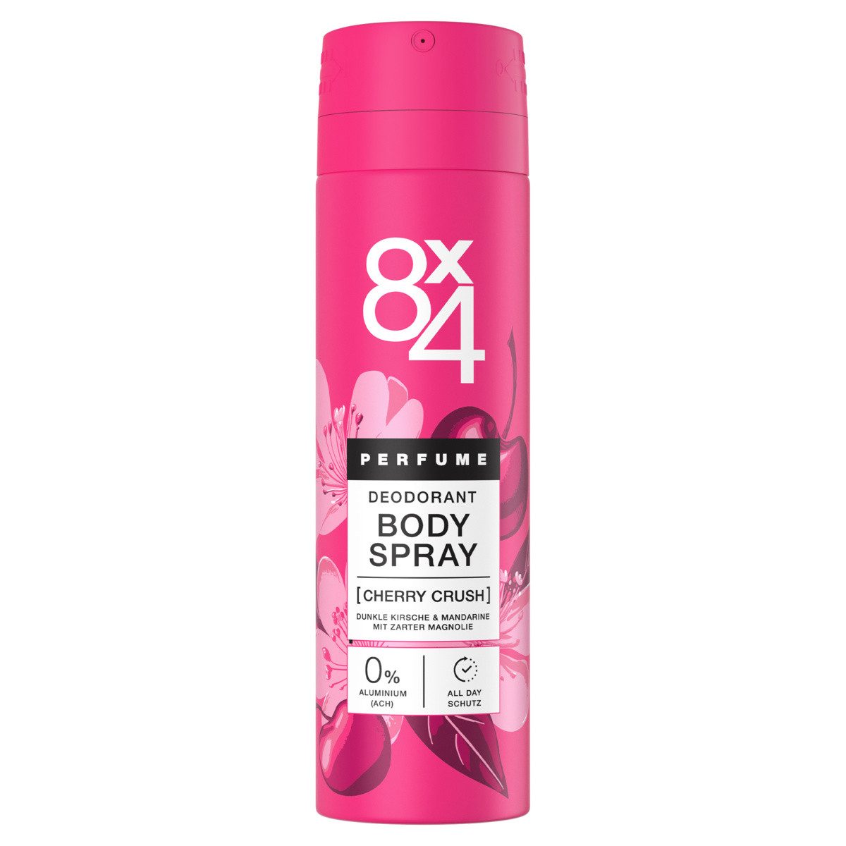 8x4 Bodyspray Parfüm Körperspray 4er Set Vanille Marshmallow Kirsche Jasmin, 4-tlg., Parfüminspirierter Duft