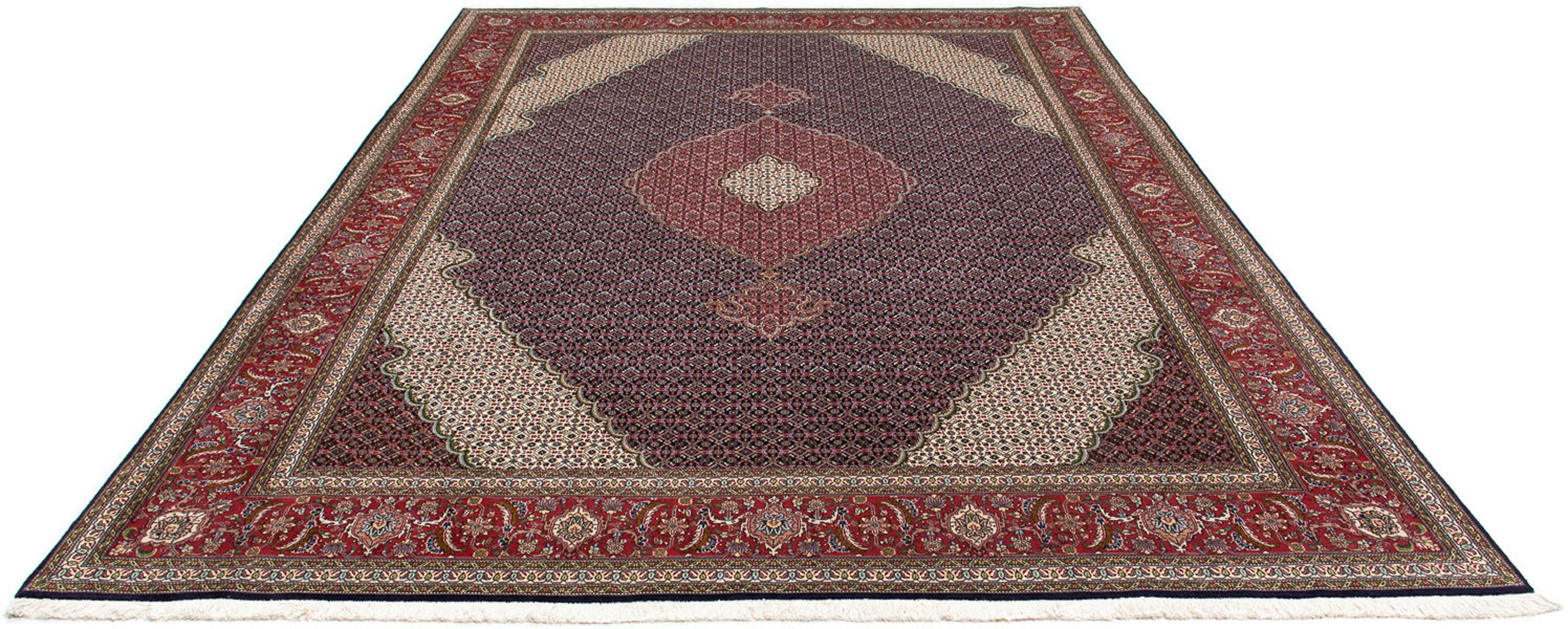 Orientteppich Perser - Täbriz - 360 x 252 cm - rot, morgenland, rechteckig, Höhe: 10 mm, Wohnzimmer, Handgeknüpft, Einzelstück mit Zertifikat