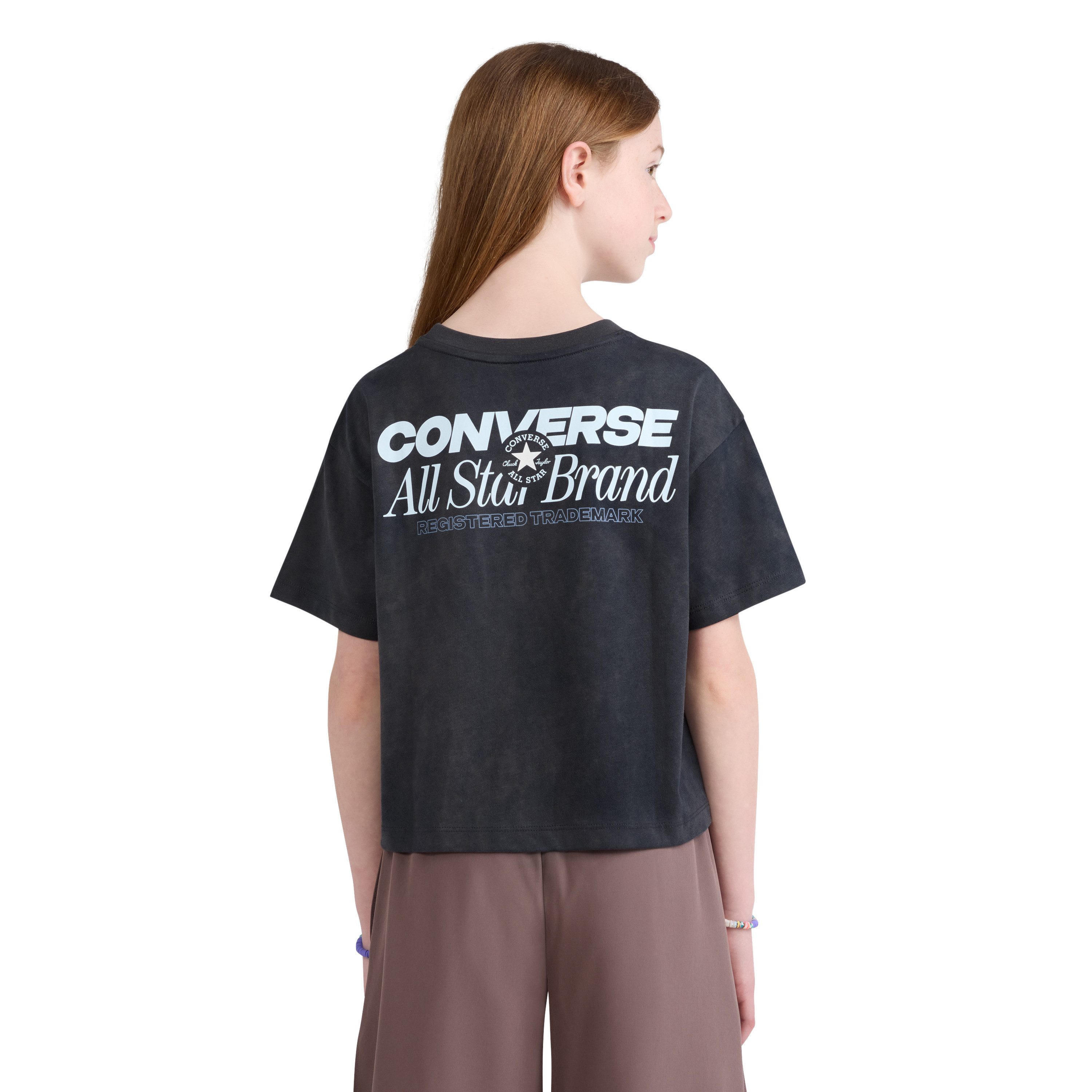 Converse T-Shirt CNVG PRINTED WASH BOXY TEE für Kinder, sportlicher Stil, weiches Jersey-Material