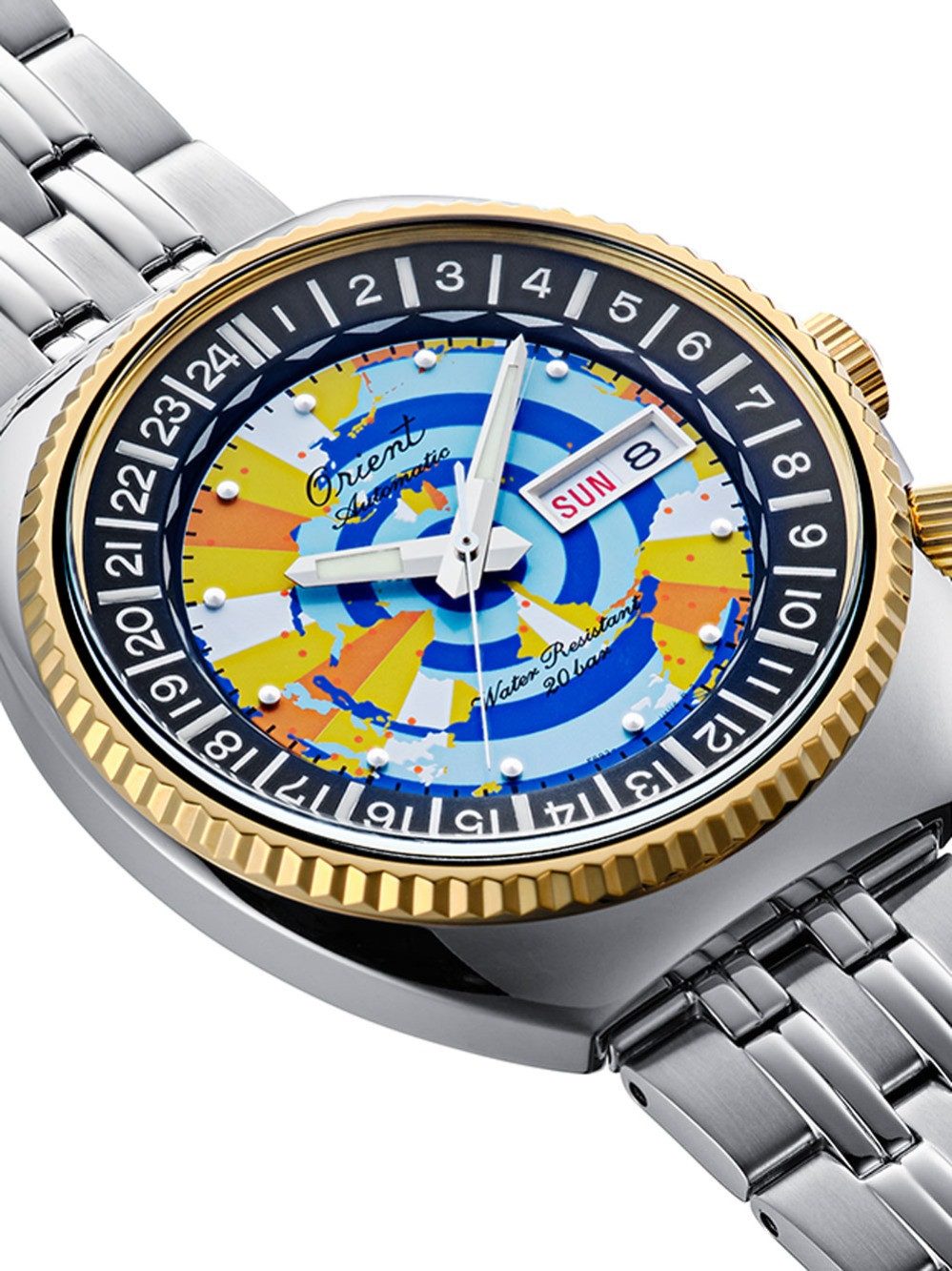 Orient Automatikuhr Orient RA-AA0E08Y39B Herrenuhr Revival World Map Limited 75th Automati Orient RA-AA0E08Y39B Herrenuhr Revival World Map Limited 75th Automatik 44mm 20ATM