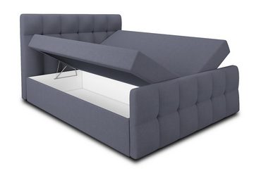 A&J MöbelLand GmbH Boxspringbett BERG mit 2 Bettkästen und Topper.