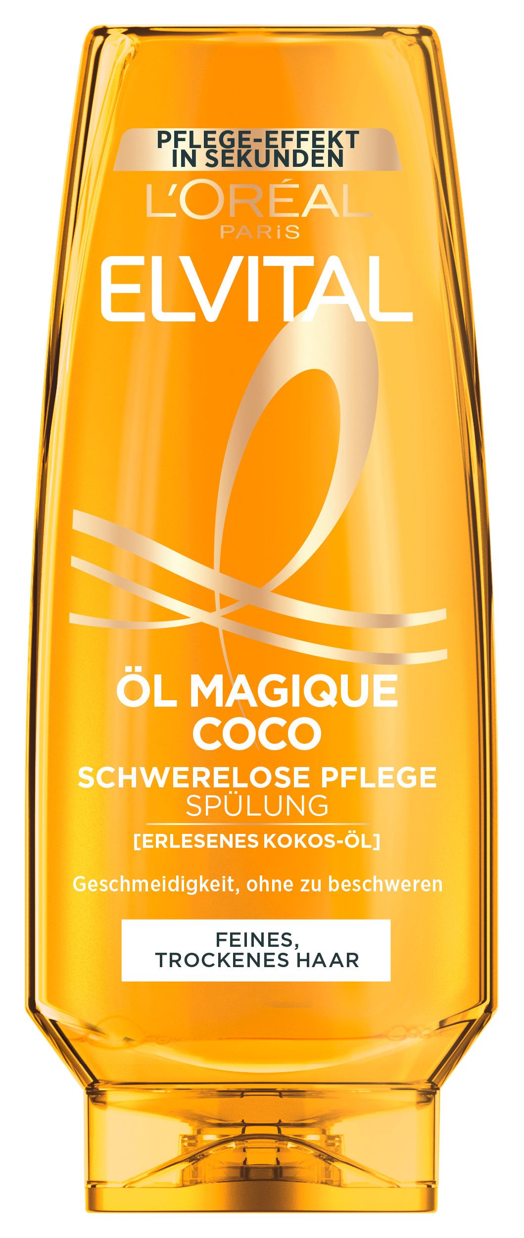 L'ORÉAL PARIS Haarspülung L'Oréal Paris Elvital Öl Magique Coco Spülung, Packung, 6-tlg., Intensive Pflege auch für trockenes Haar, verleiht Geschmeidigkeit.