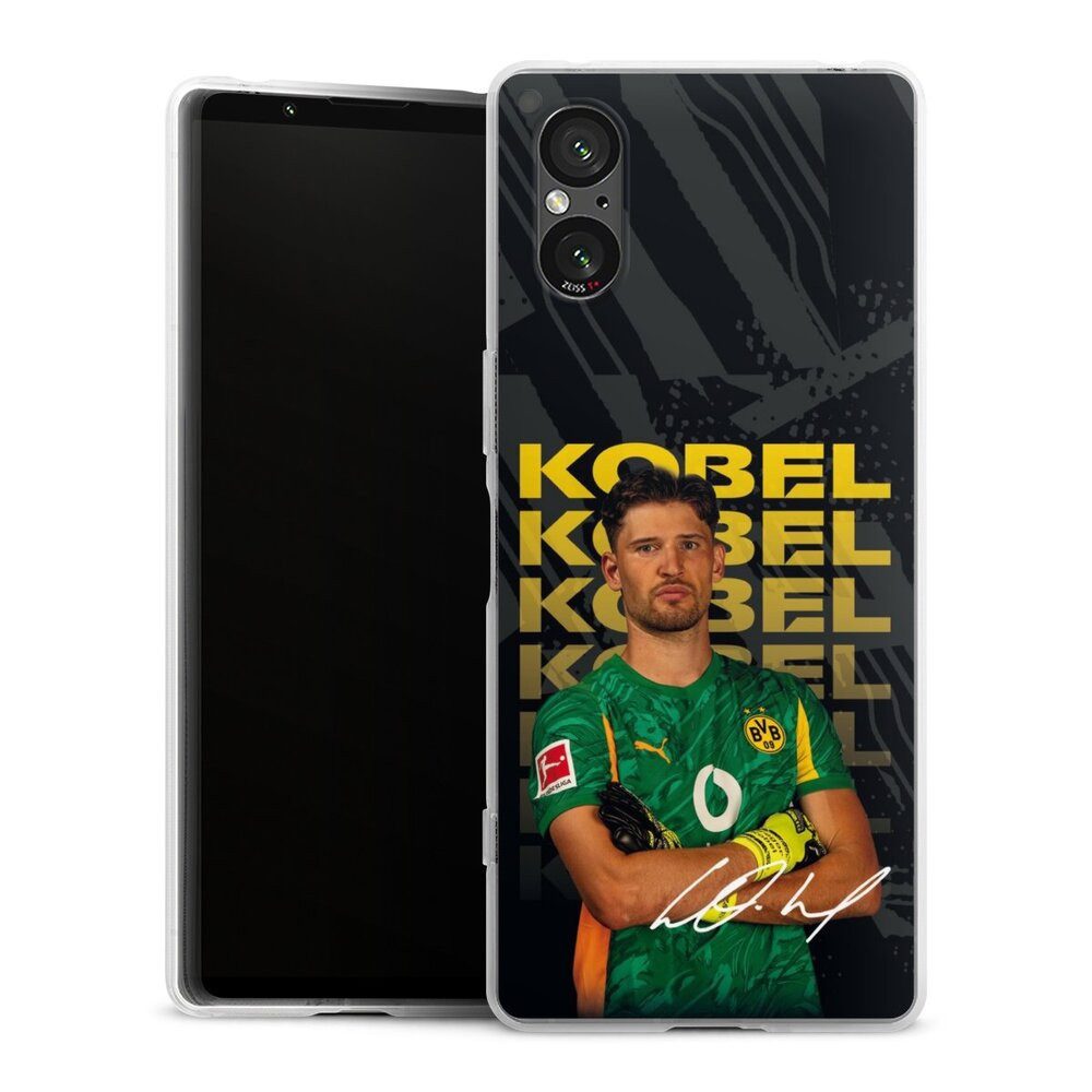 DeinDesign Handyhülle Borussia Dortmund Gregor Kobel BVB Gregor Kobel 25/26, Sony Xperia 5 V Silikon Hülle Bumper Case Handy Schutzhülle