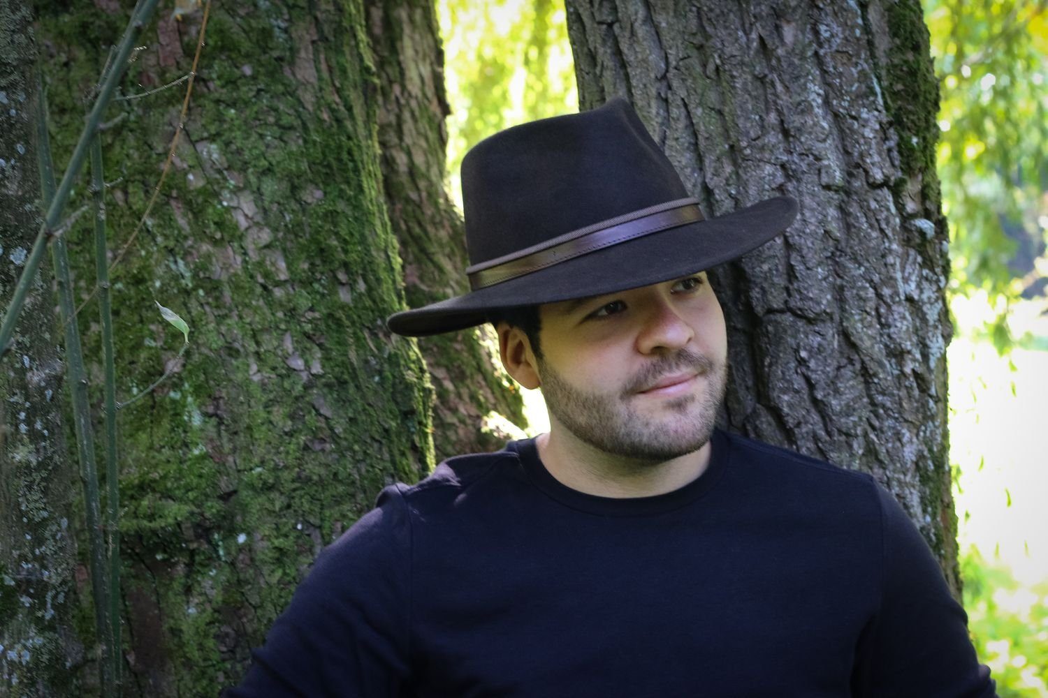 Breiter Filzhut rollbar aus Wollfilz