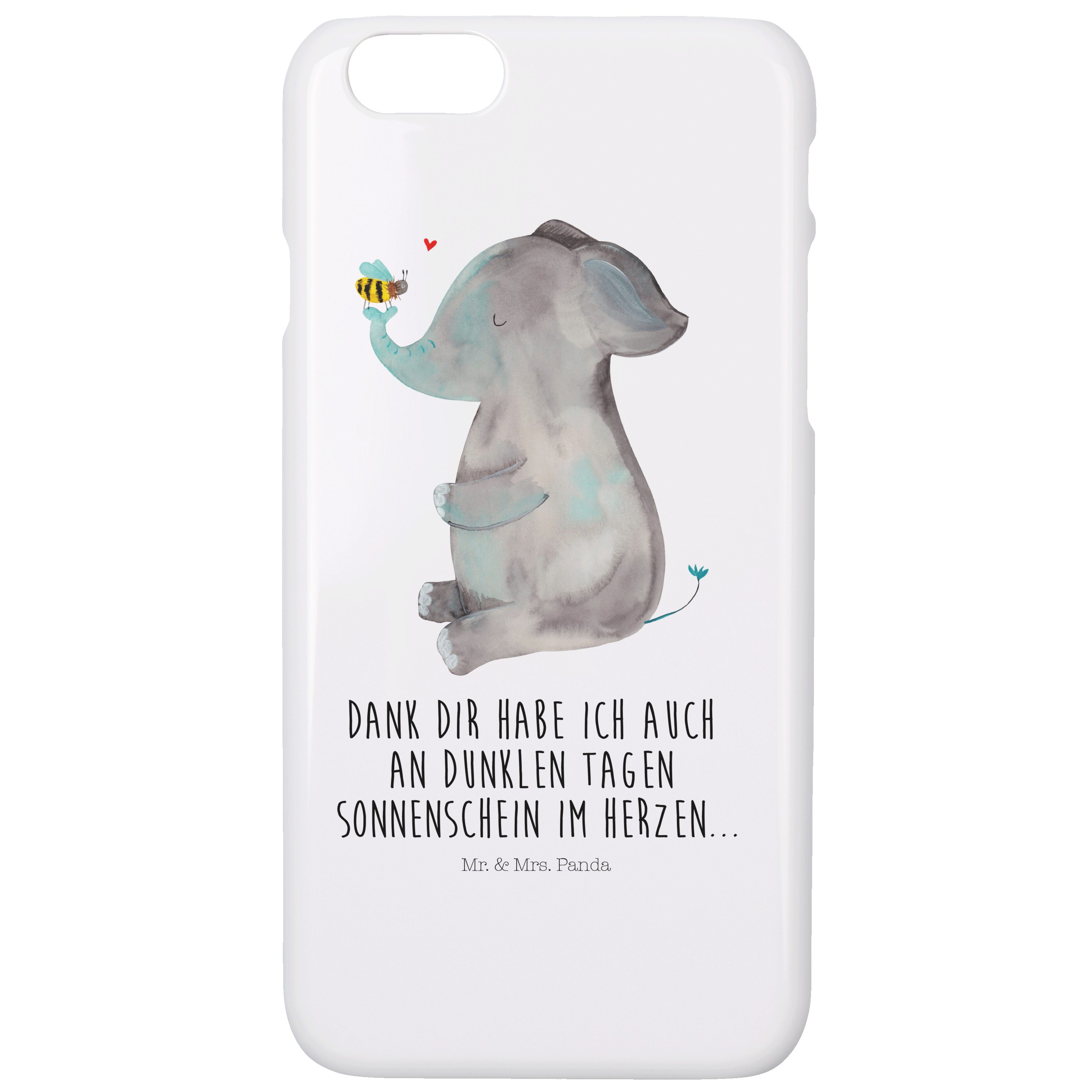 Mr. & Mrs. Panda Handyhülle »Elefant & Biene Weiß Jahrestag, Cover