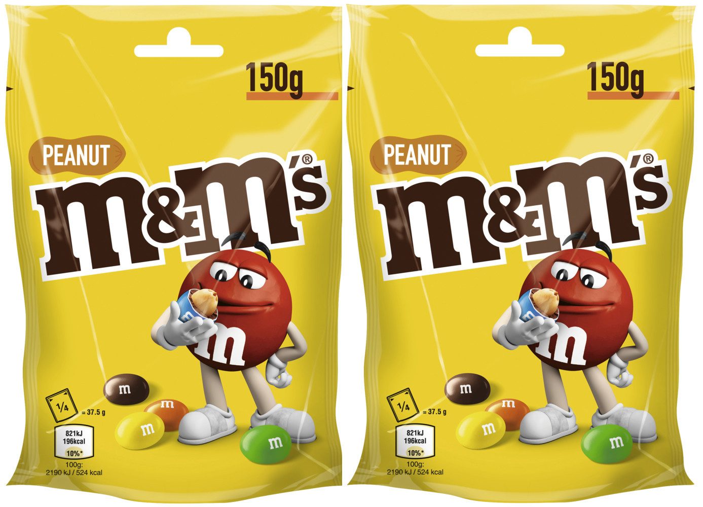 M&M's Süßigkeit M&M'S Peanut 2x 150g